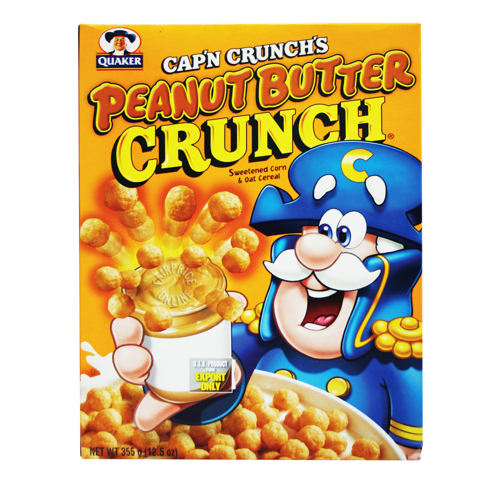 Quaker Cap'n Crunch's Peanut Butter Cereal - Sweetened Corn &Oats