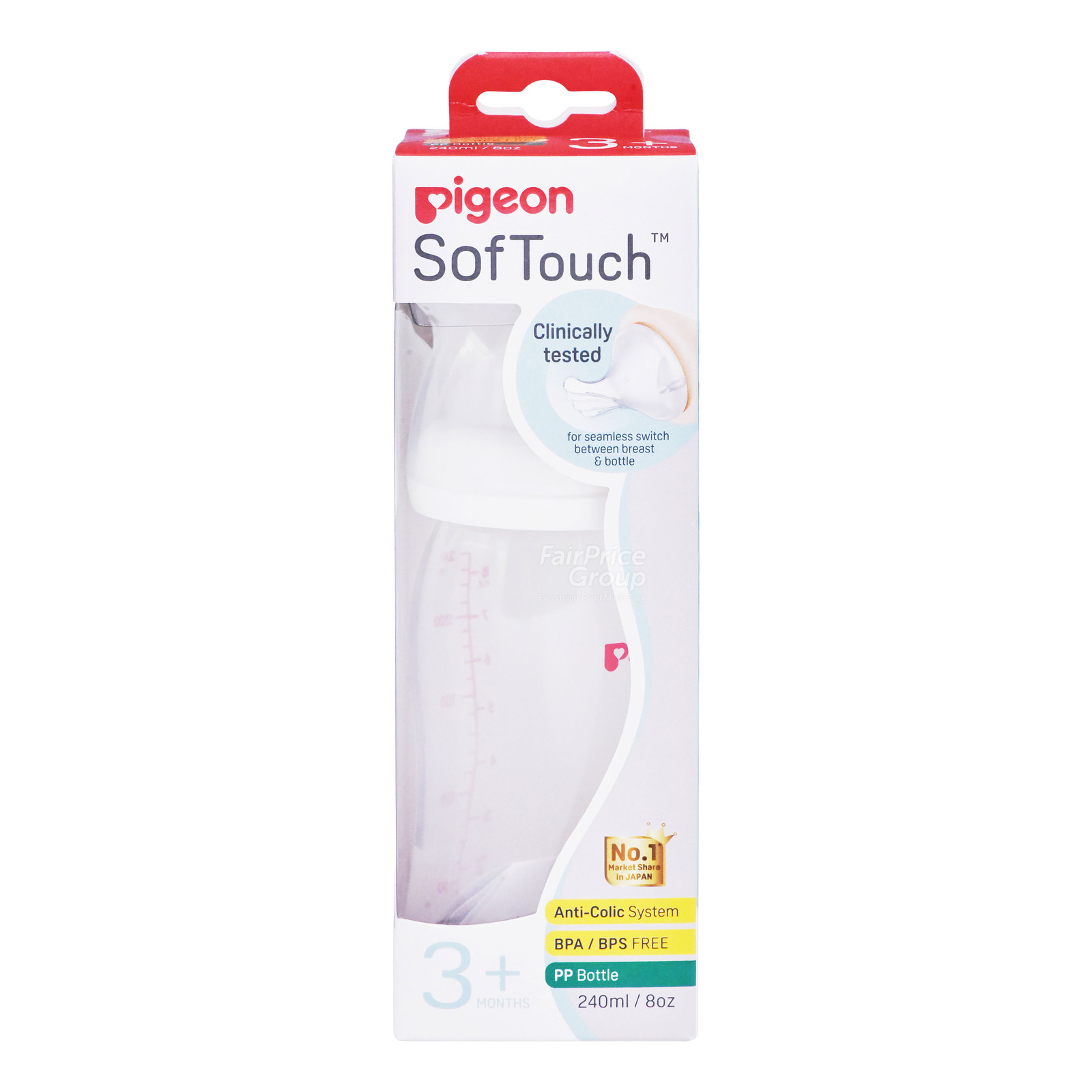 Pigeon Peristaltic Plus Nursing Bottle - PP (3+ Months)