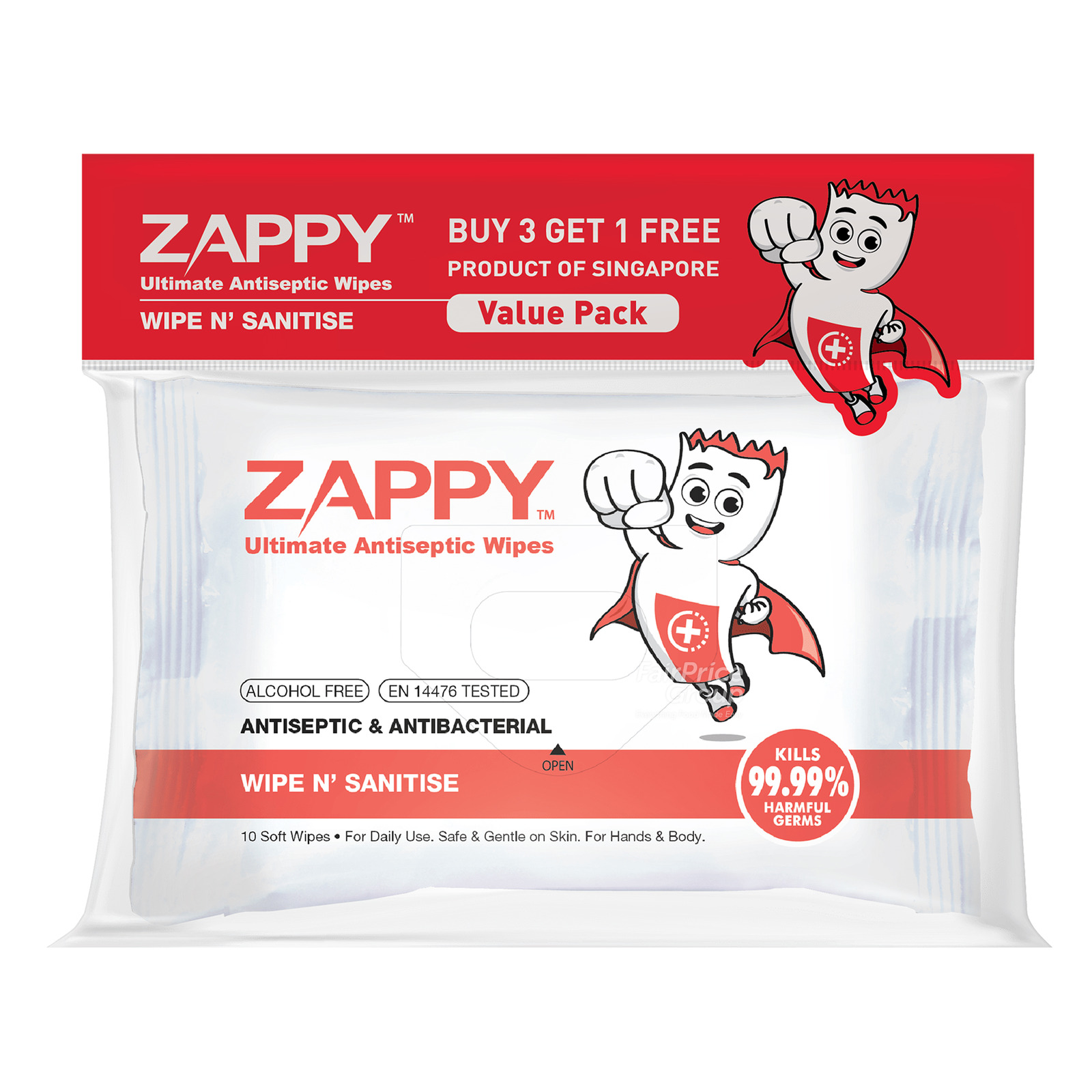Zappy Ultimate Antiseptic Wet Wipes