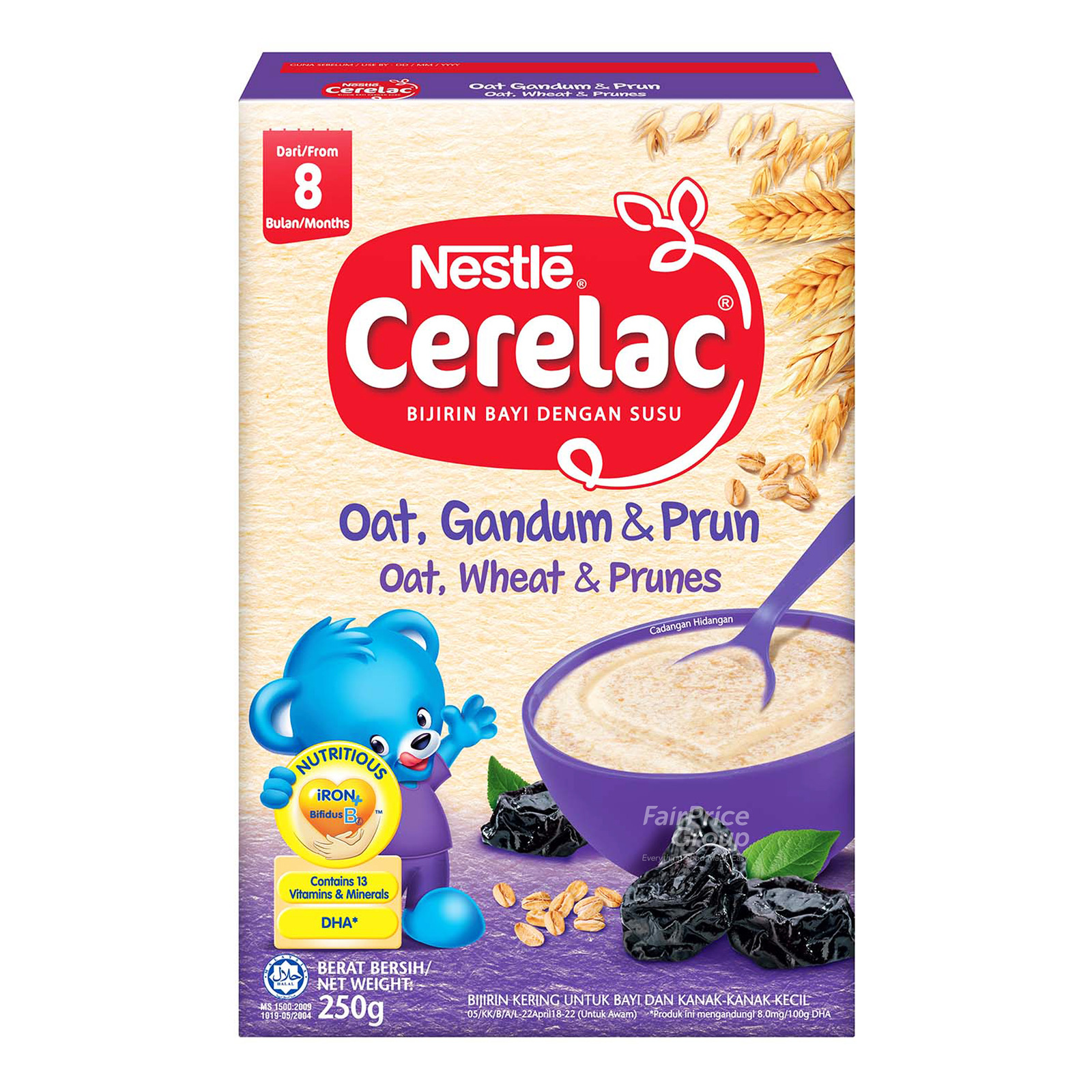 Nestle Cerelac Cereal - Oats, Wheat & Prunes (8 Months)