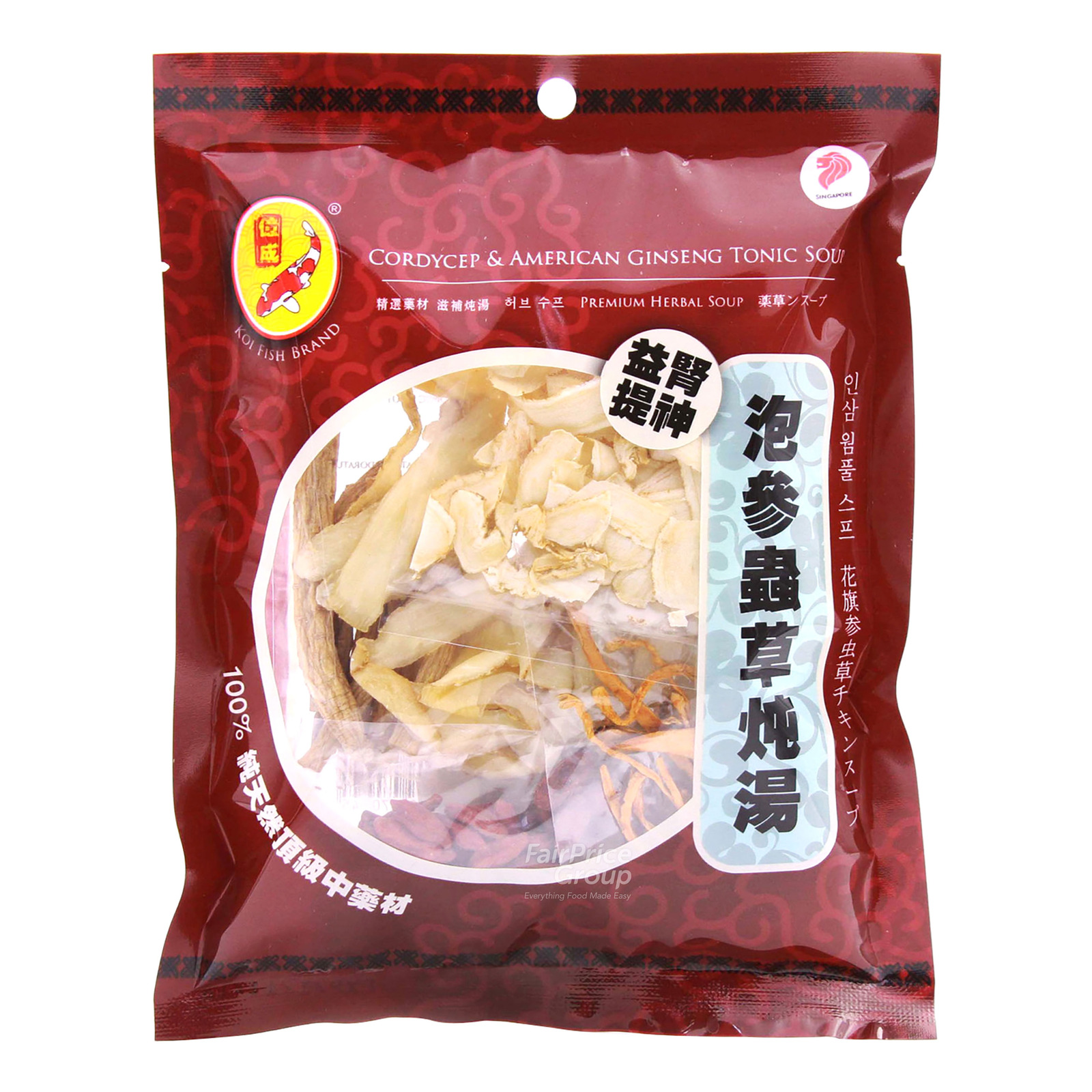 Koi Fish Brand Herbal Soup - Cordycep & America Ginseng Tonic
