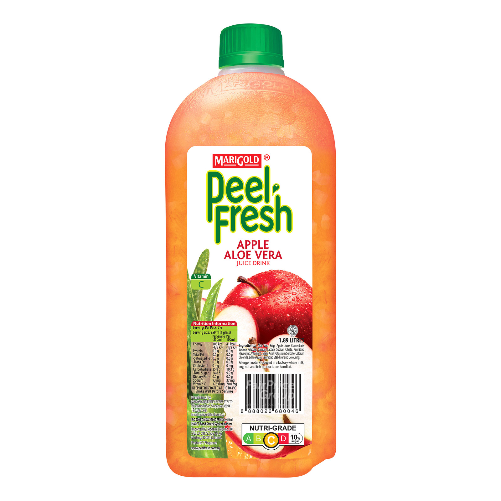 Marigold Peel Fresh Bottle Juice - Apple & Aloe Vera