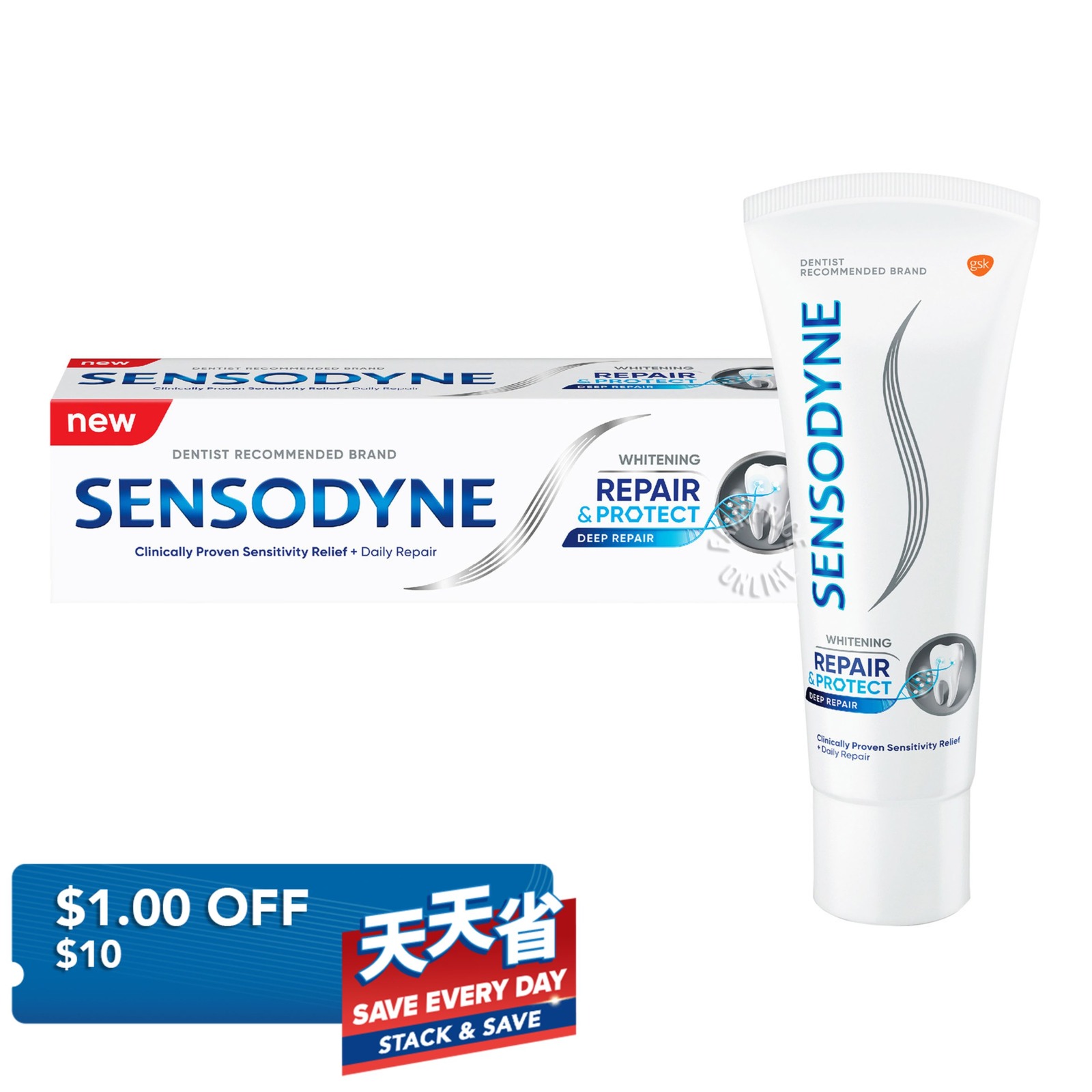 Sensodyne Toothpaste - Repair & Protect (Whitening)