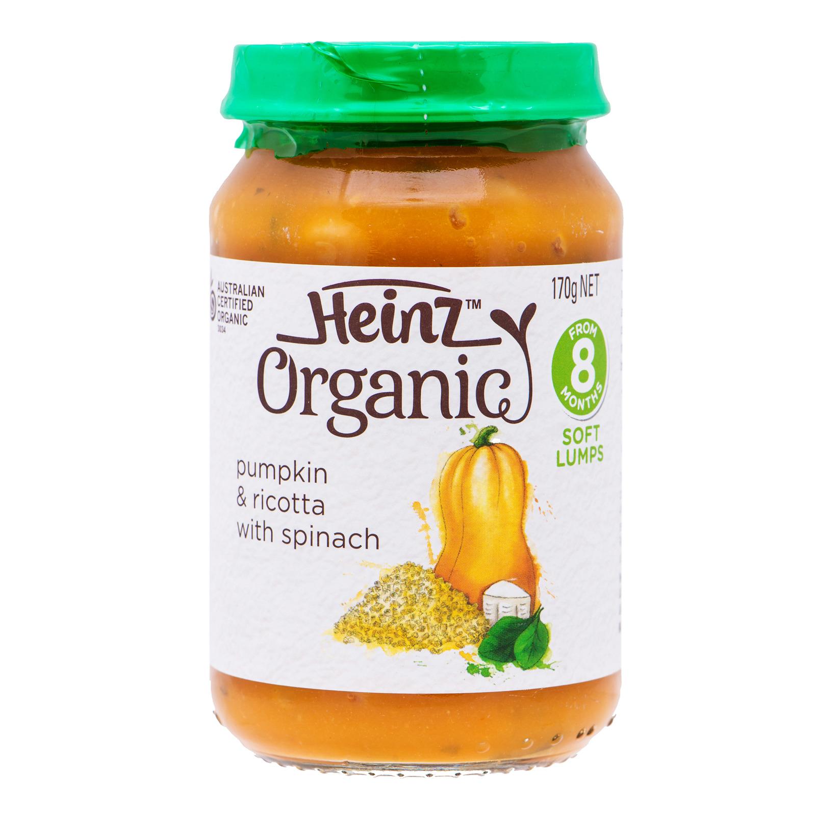 Heinz Organic Baby Food - Pumpkin & Ricotta Spinach (8+ Months)