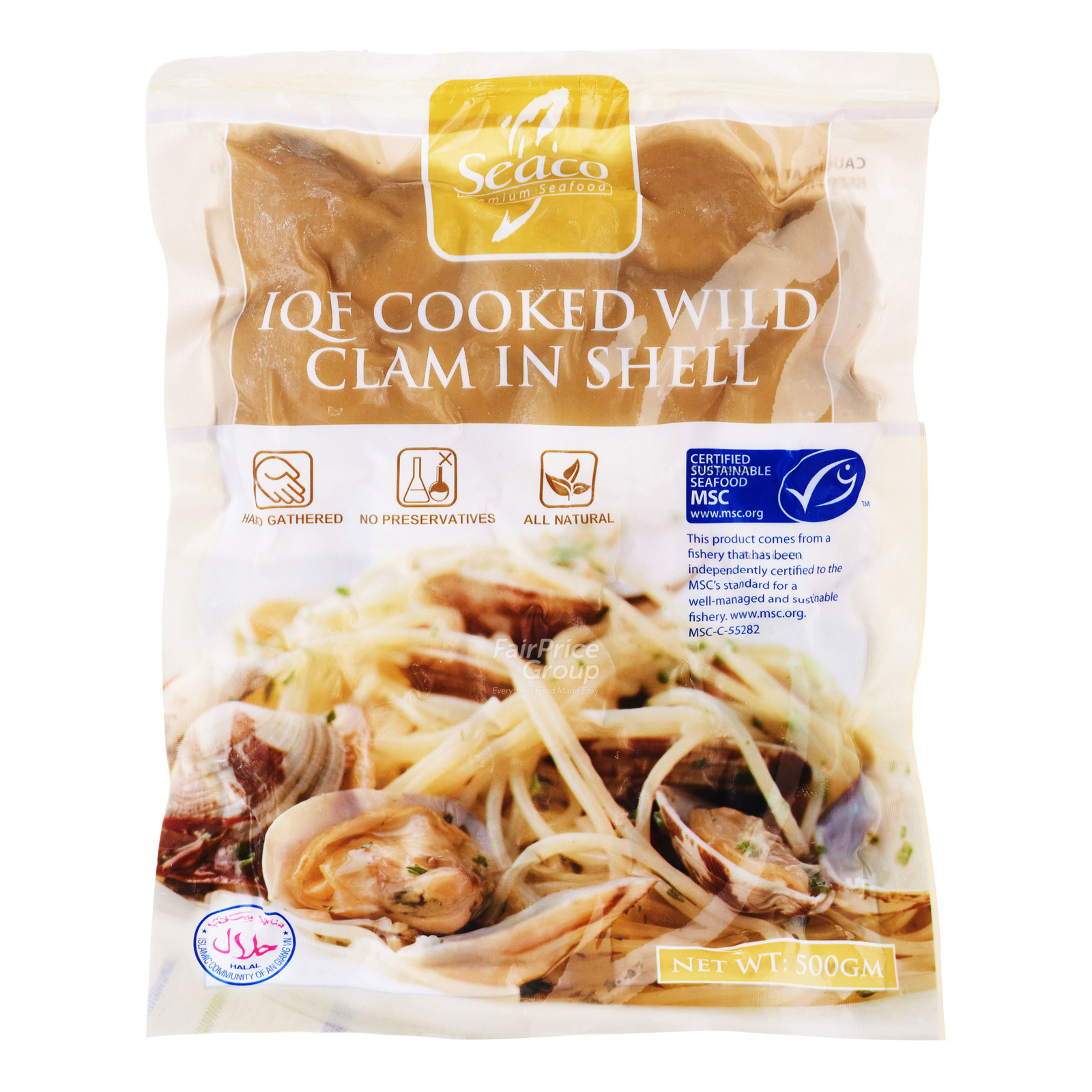 Seaco Frozen Seafood - IQF Cooked Wild Clam in Shell
