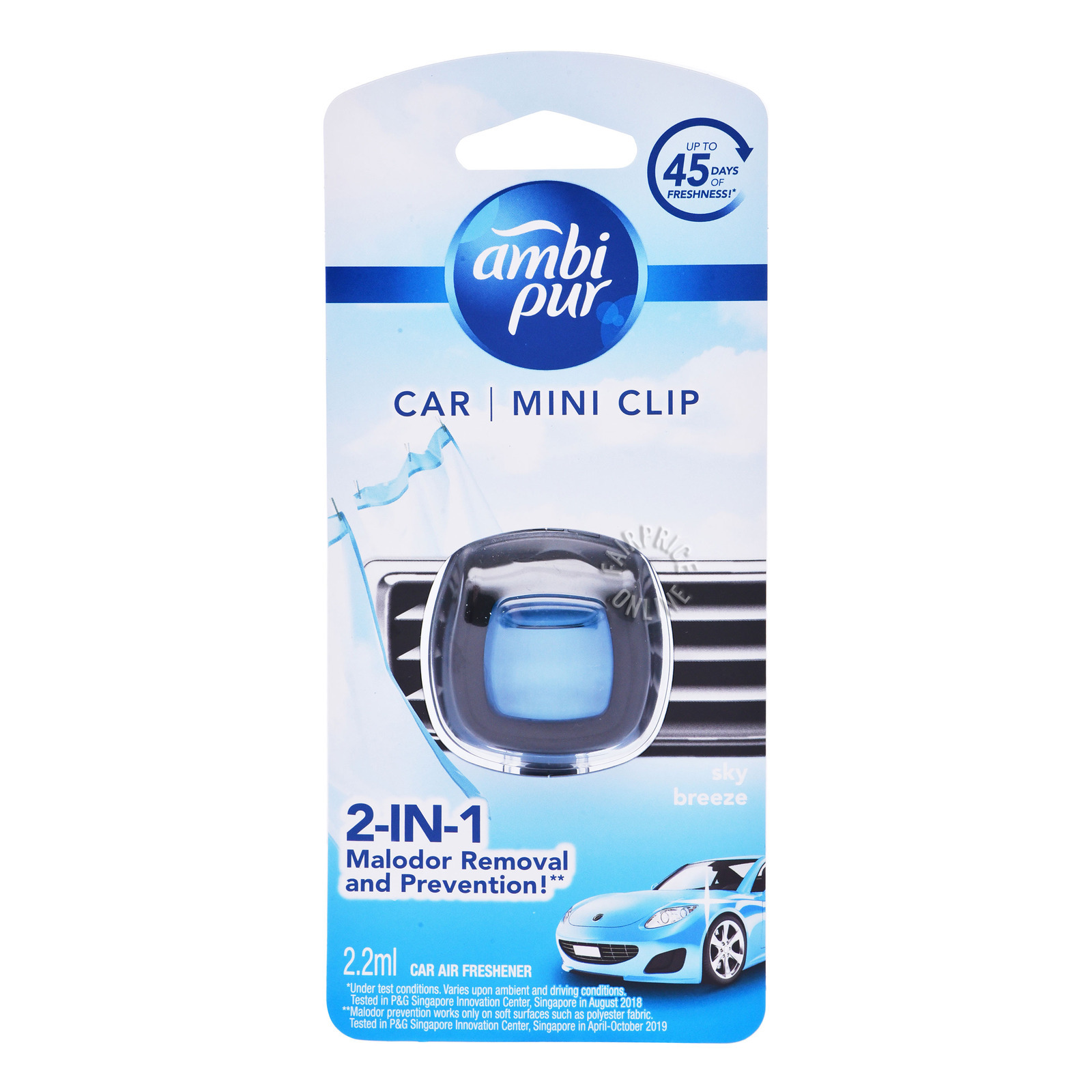 Ambi Pur Car Mini Clip Air Freshener - Sky Breeze