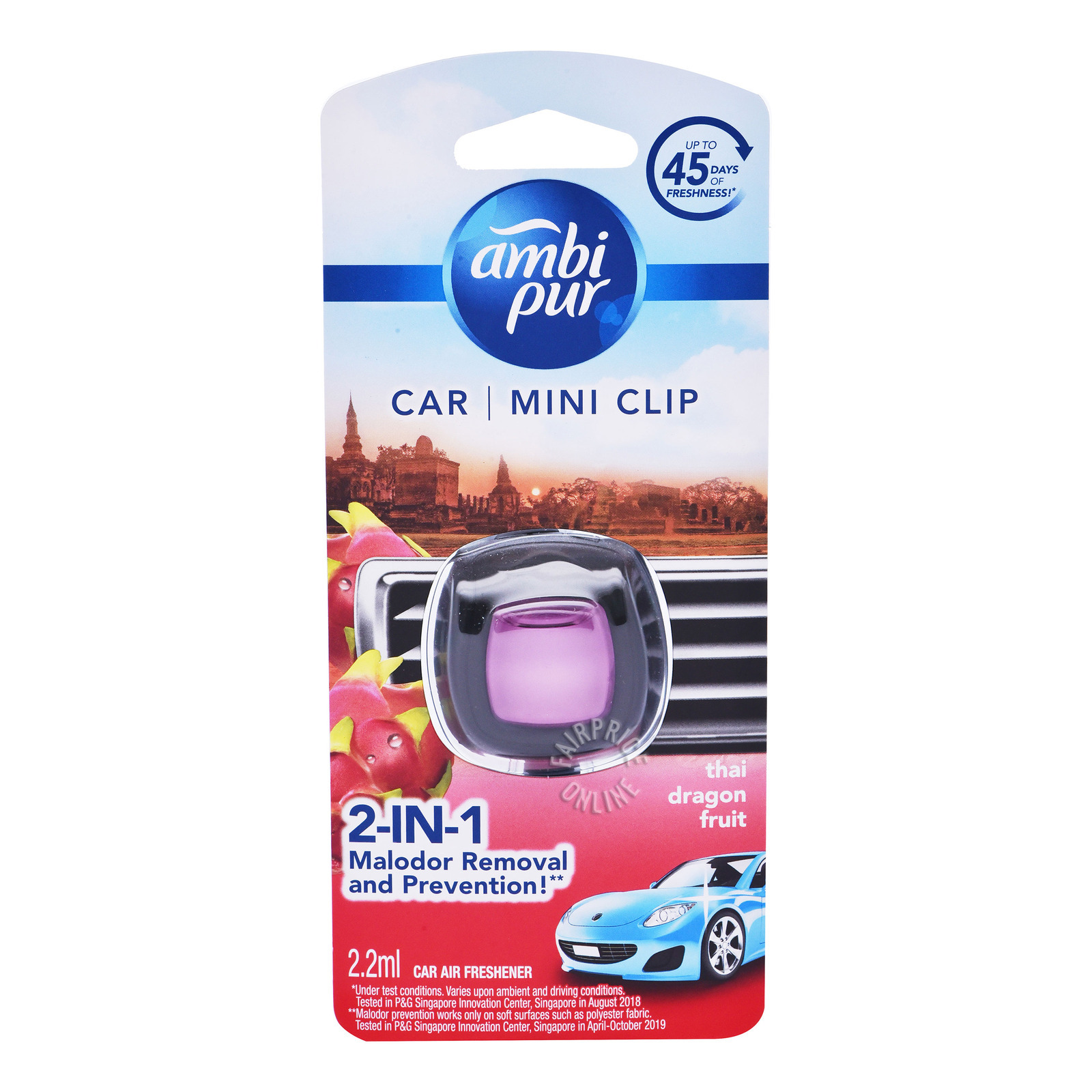 Ambi Pur Car Mini Clip Air Freshener - Thai Dragon Fruit