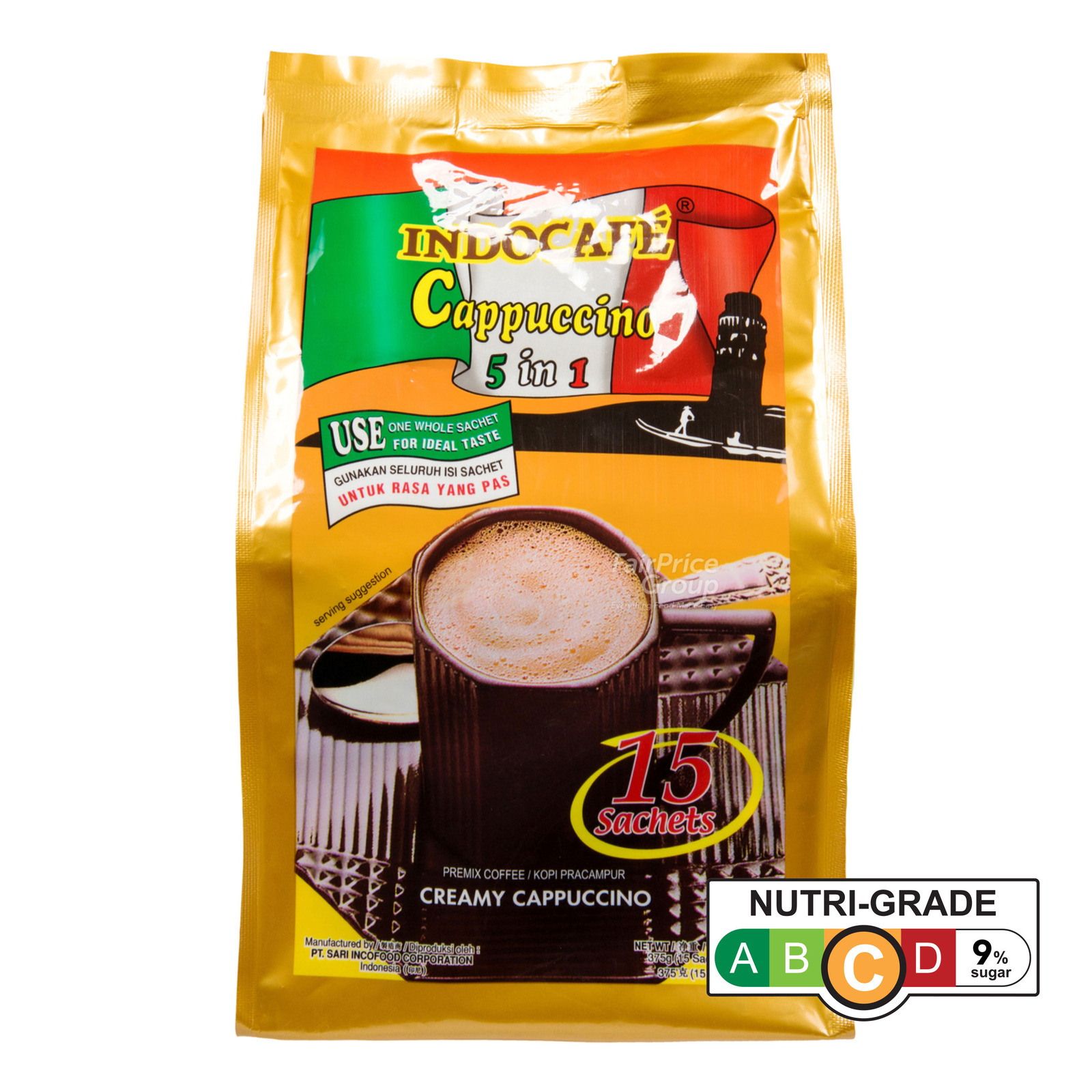 Indocafe 5 in 1 Instant Coffee - Cappuccino