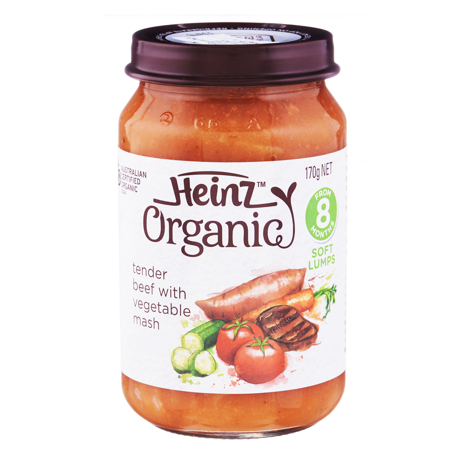 Heinz Organic Baby Food - Tender Beef Vegetable Mash (8+ Months)