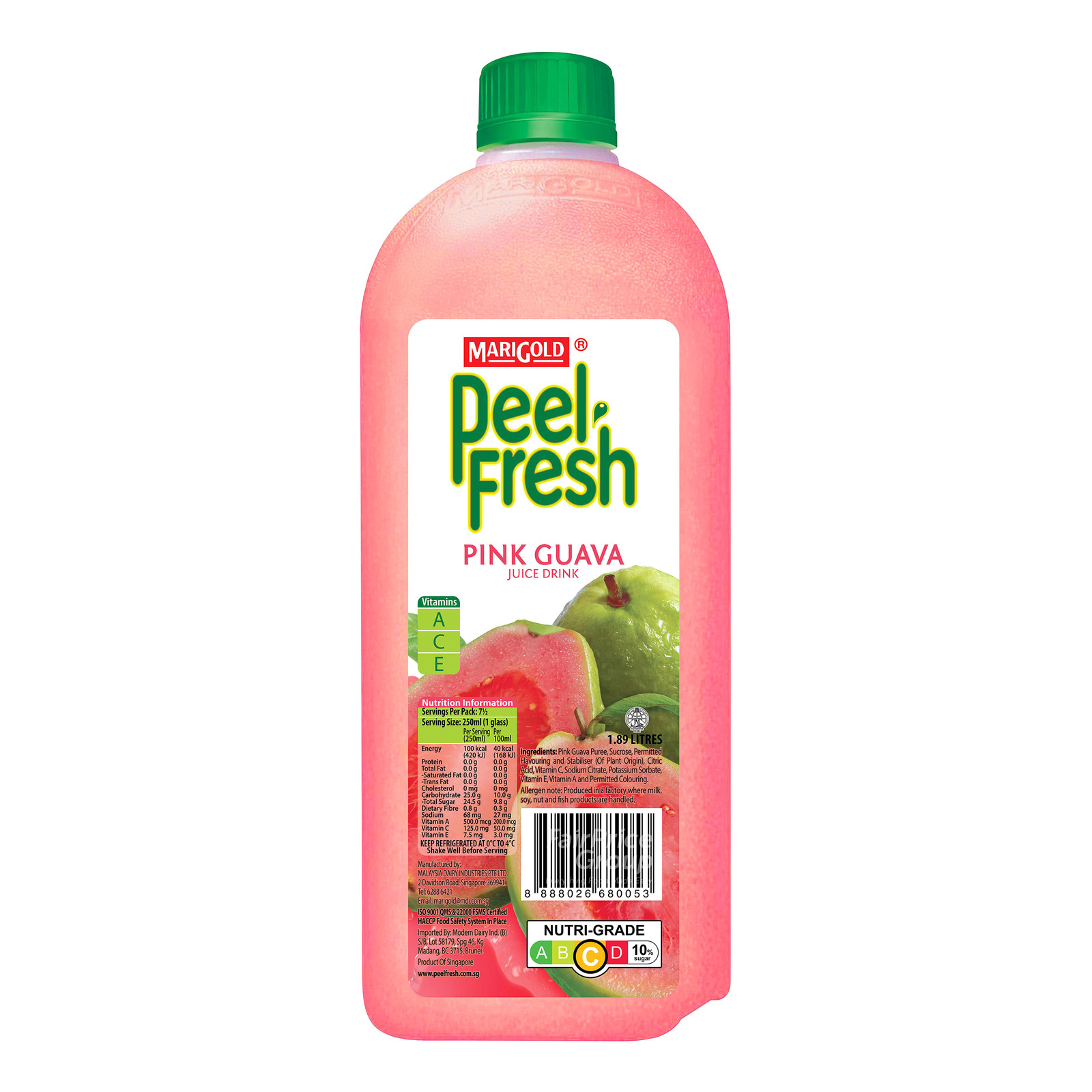 Marigold Peel Fresh Bottle Juice - Pink Guava