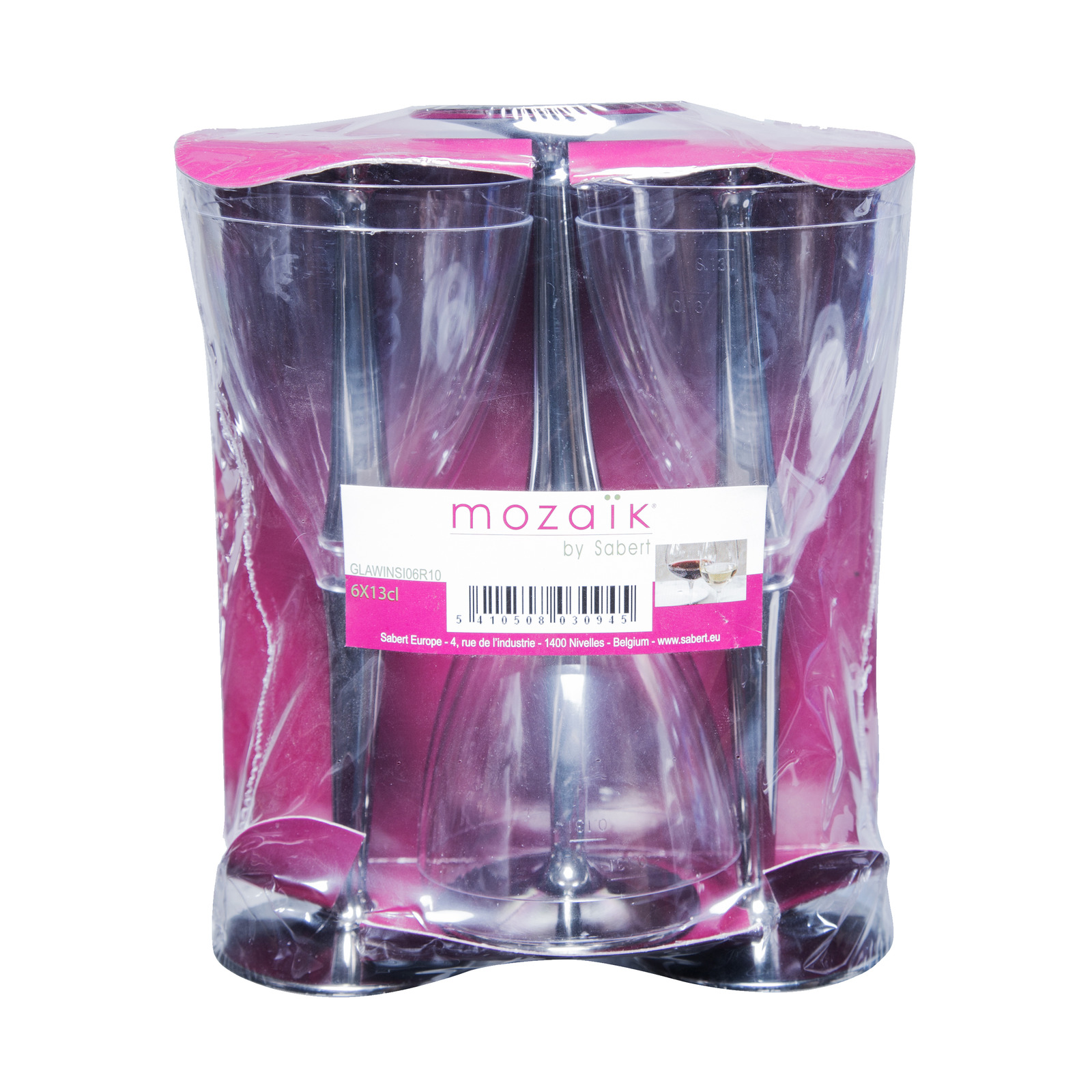 Mozaik Wine Glasses with Silver Stem