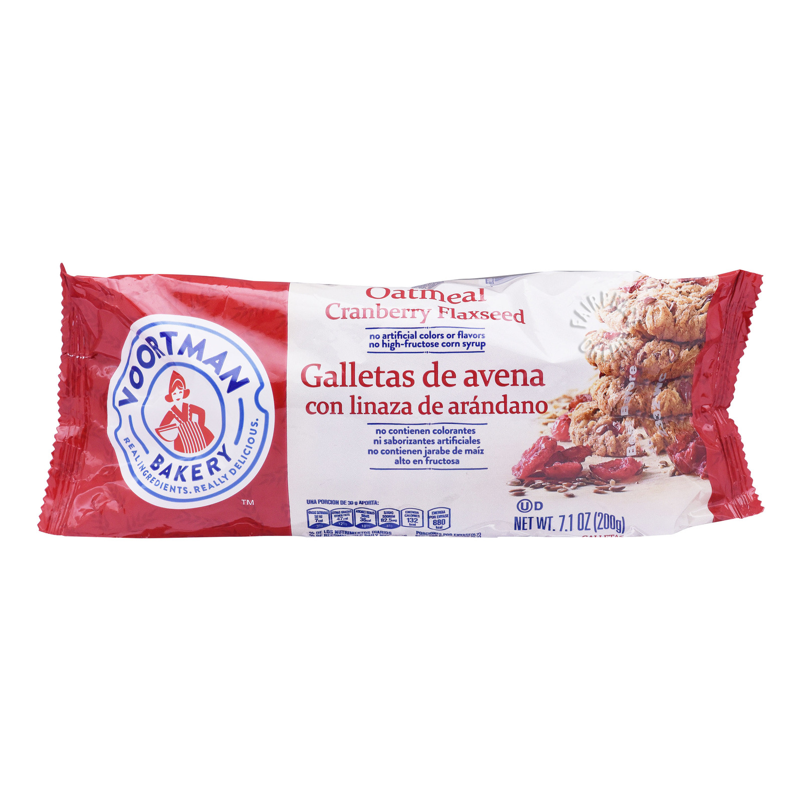 Voortman Cookies - Oatmeal & Cranberry & Flaxseed (Omega-3)