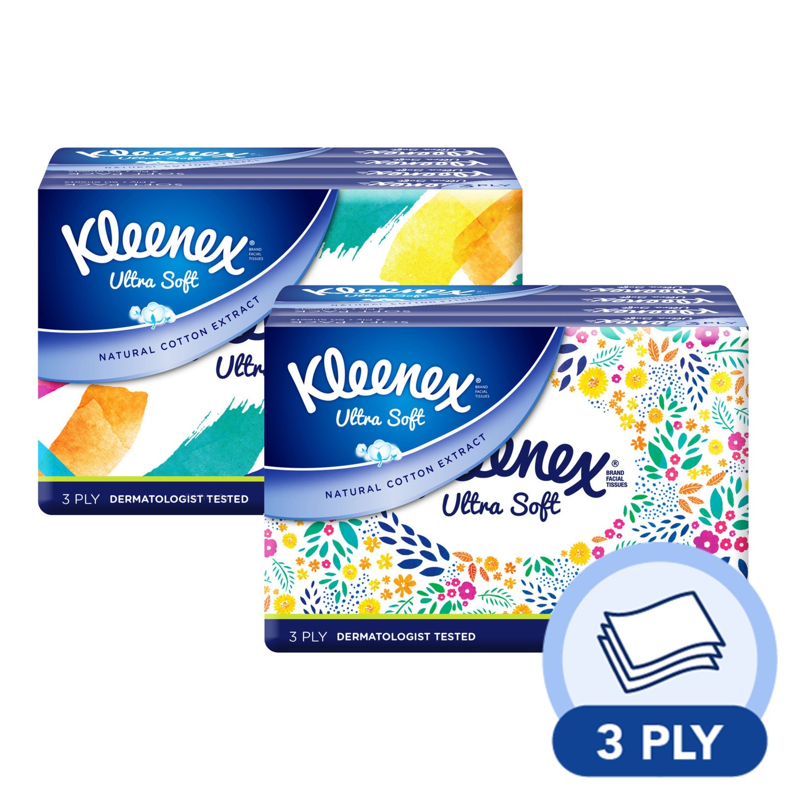Kleenex Ultra Soft Tissue Soft Pack - Floral (3ply)