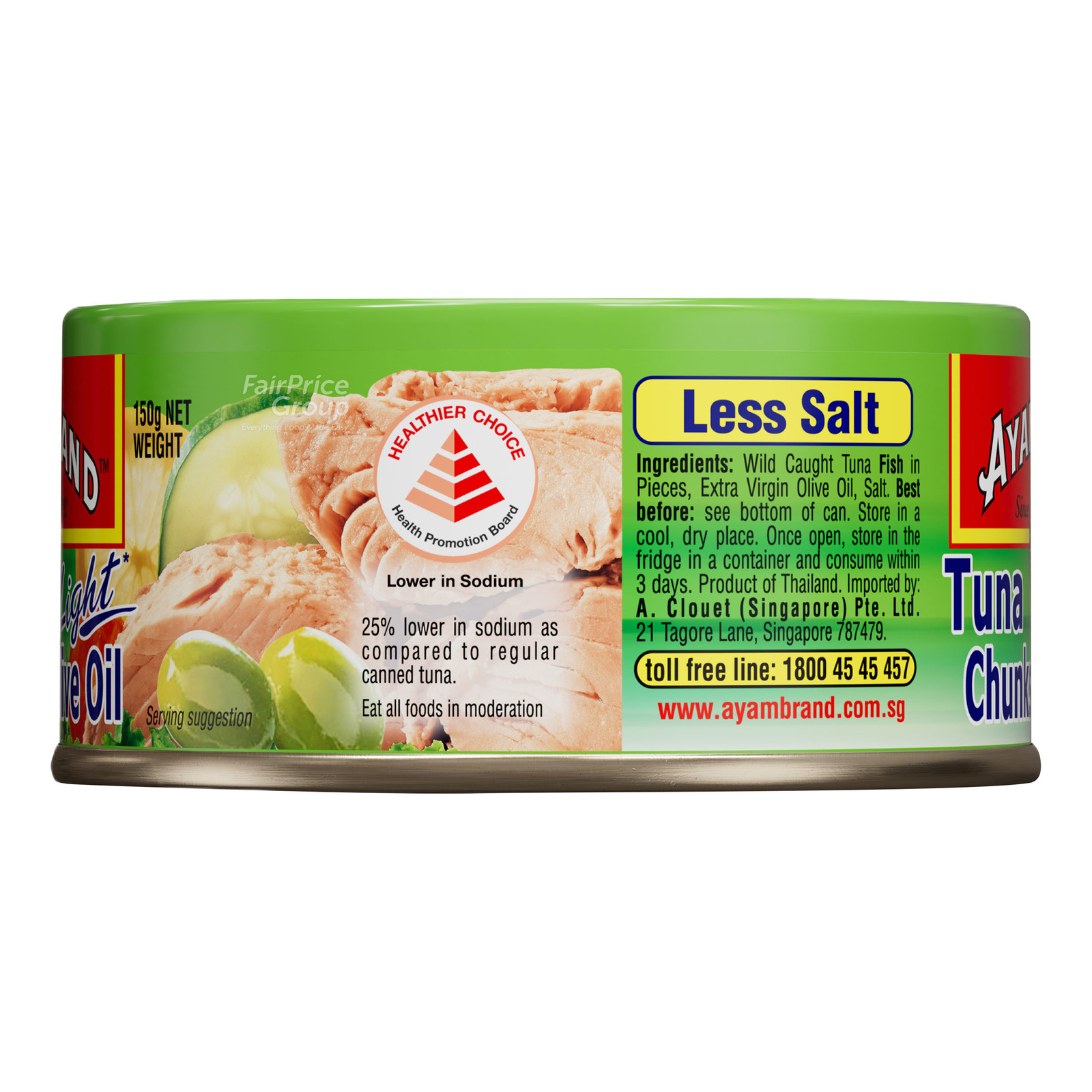 Ayam Brand Tuna Chunks - Olive Oil (Light) | NTUC FairPrice
