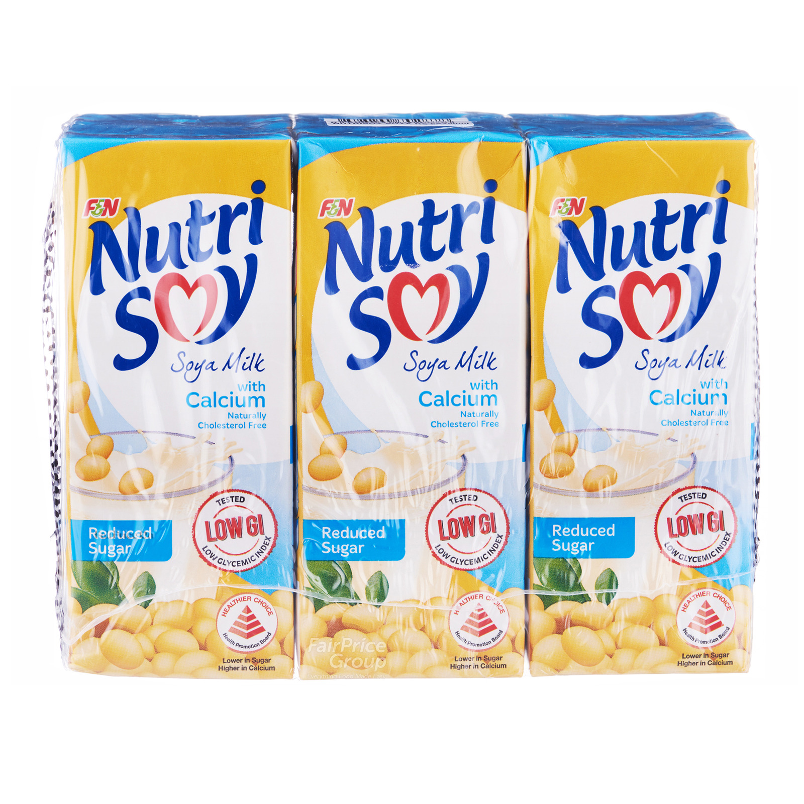 F&N NutriSoy Soya Milk with Calcium - Reduced Sugar