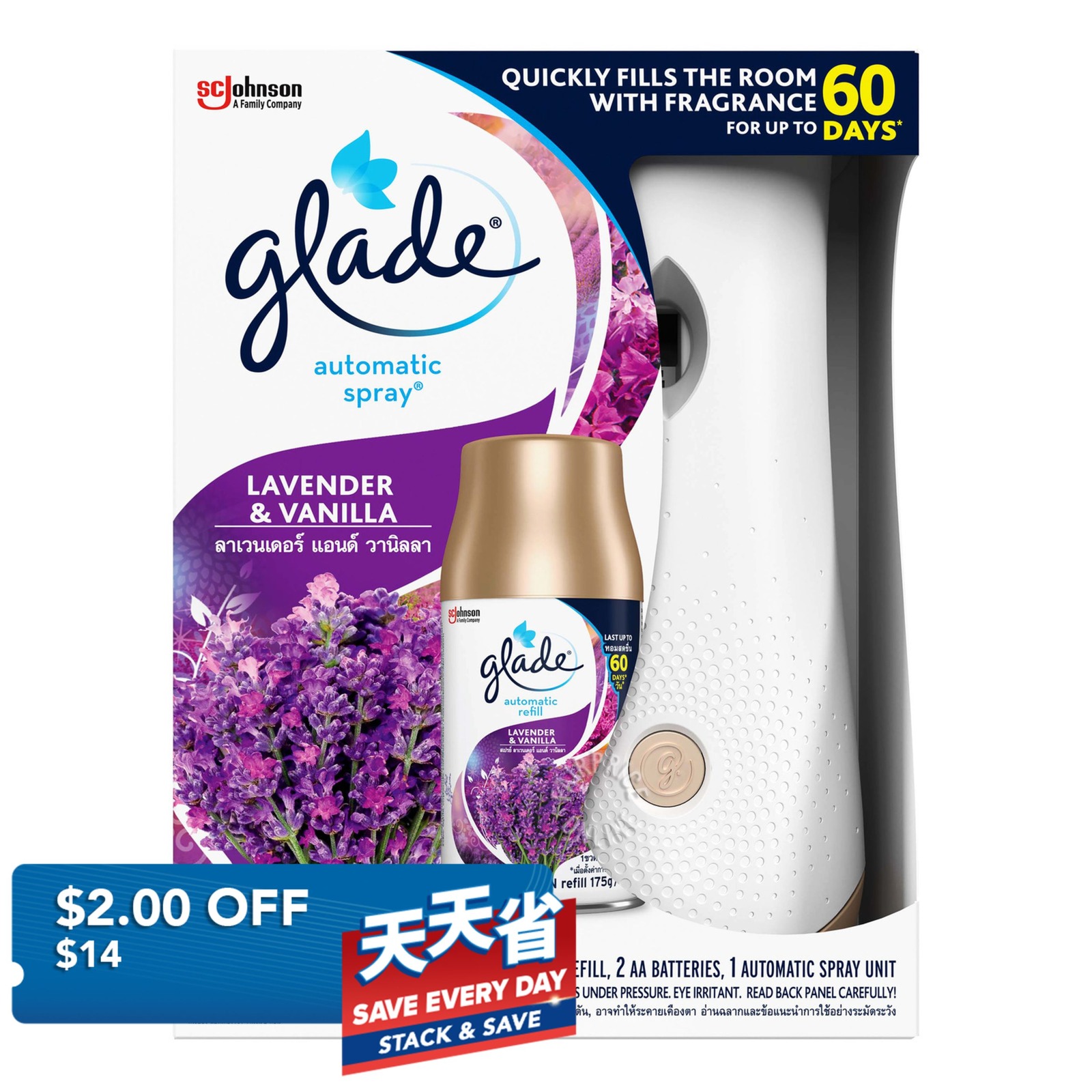 Glade Automatic Spray Starter Kit - Lavender & Vanilla