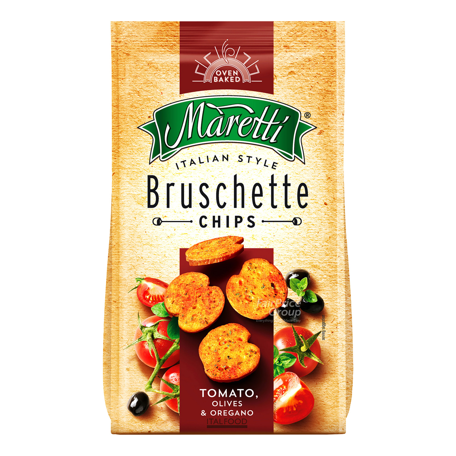 Maretti Bruschette Chips - Tomato, Olives & Oregano
