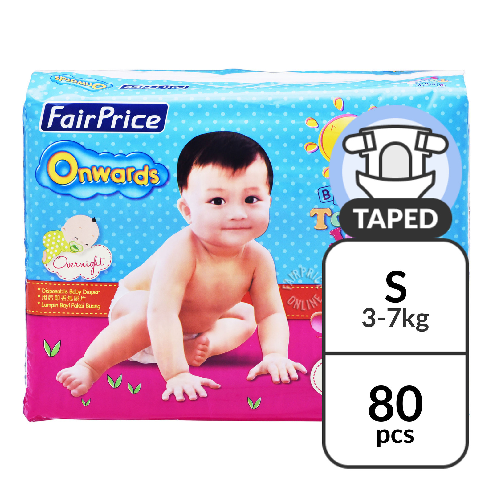 FairPrice Onwards Baby Diapers - S (3 - 7kg)