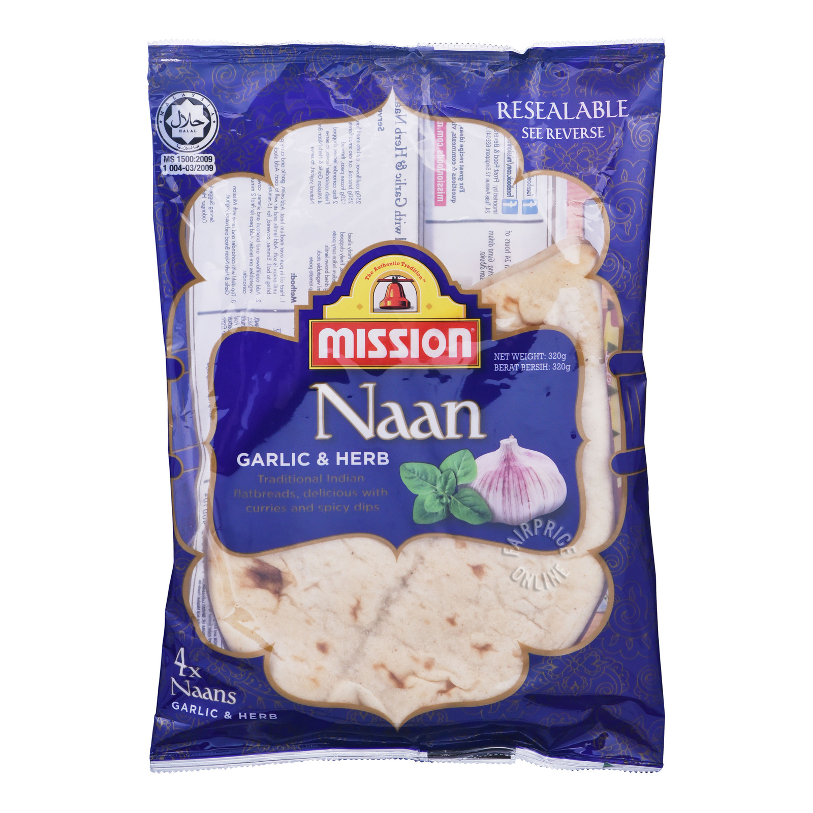 Mission Naan - Garlic & Herbs