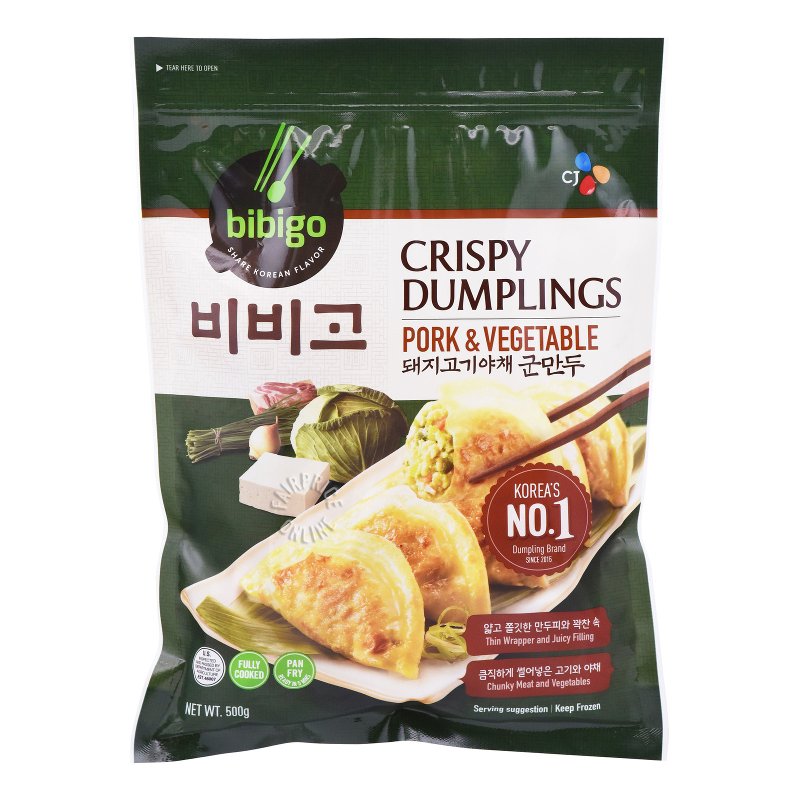 CJ Bibigo Frozen Crispy Dumplings - Pork & Vegetables