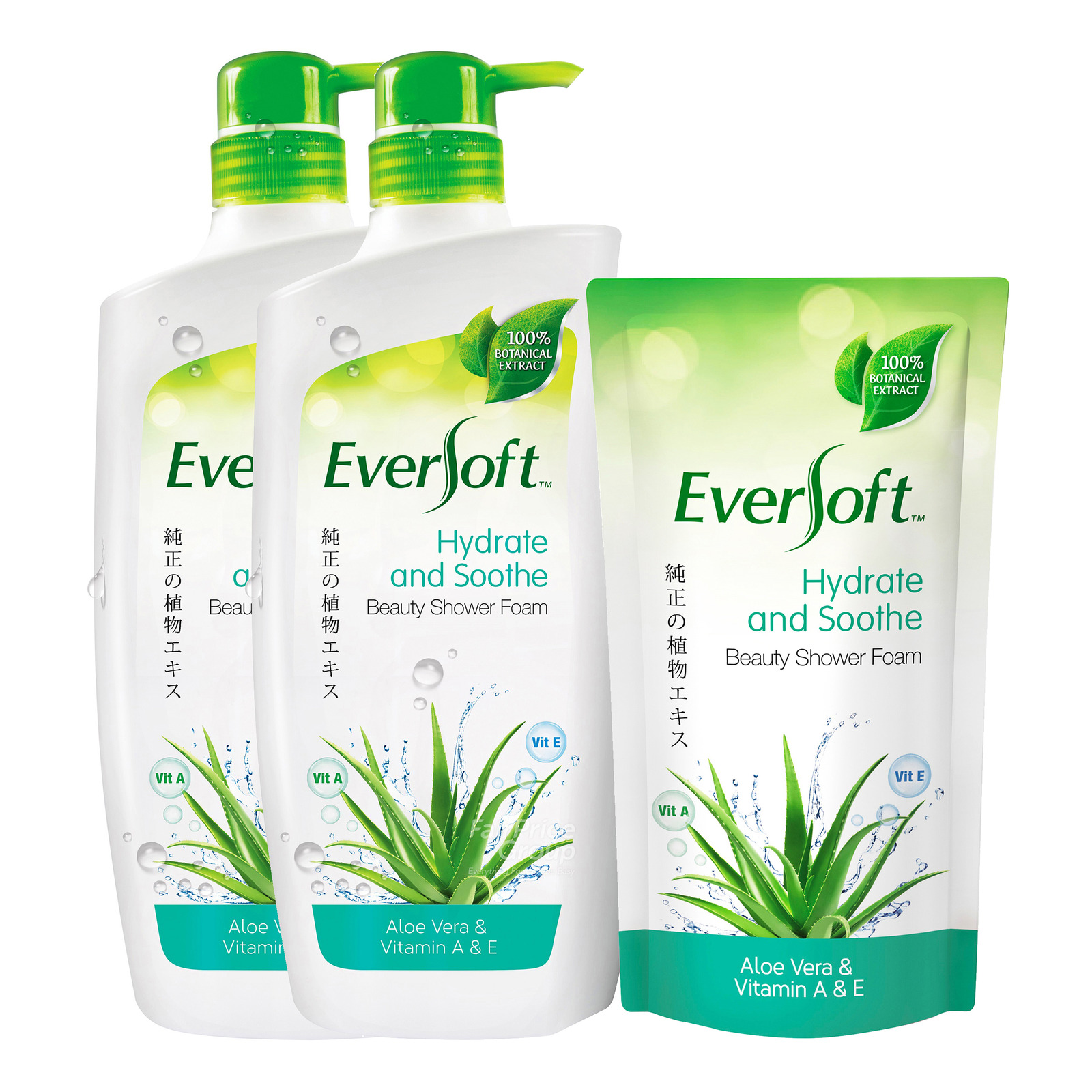Eversoft Shower Foam + Refill - Hydrate & Soothe