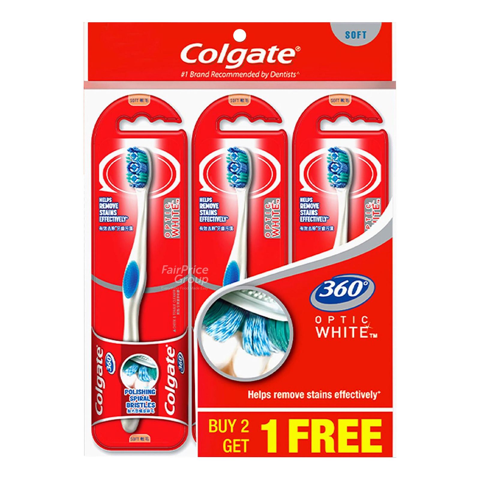 Colgate 360 Optic White Toothbrush - Soft