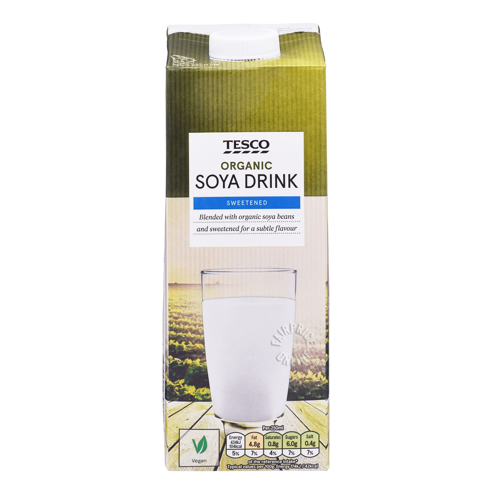 Tesco Organic UHT Soya Milk - Sweetened
