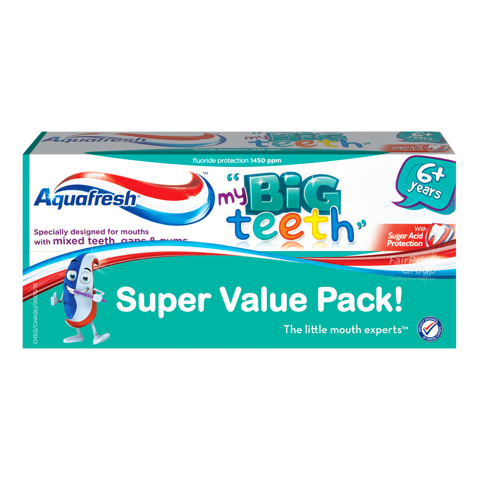 Aquafresh Toothpaste - Big Teeth (6+ Years)
