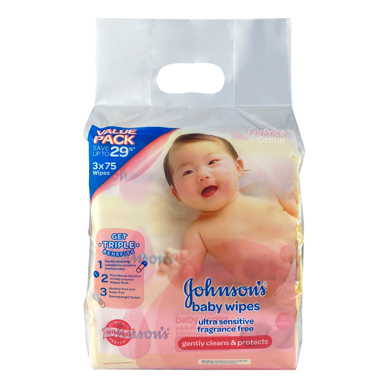 Johnson's Baby Wipes - Fragrance Free