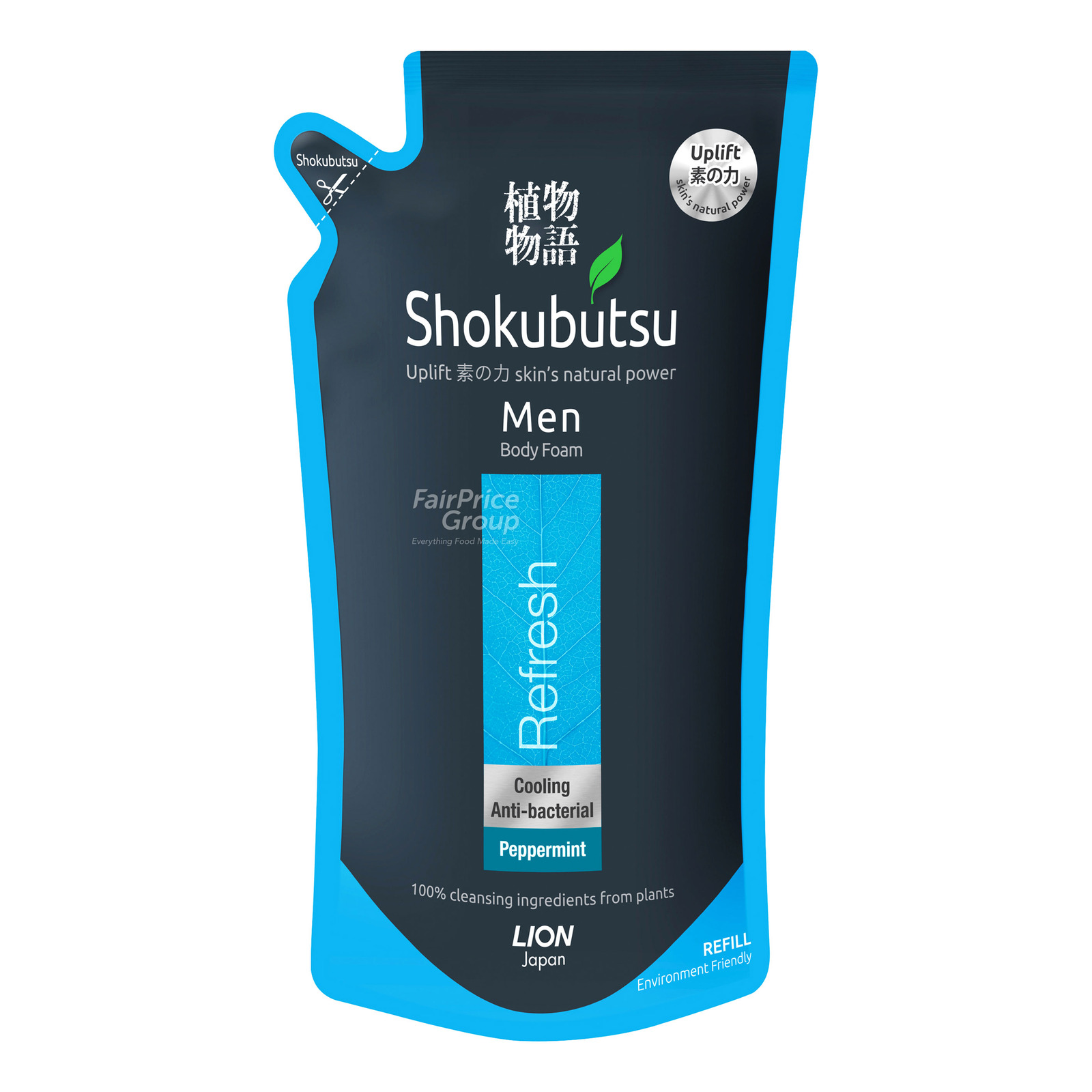 Shokubutsu Men Body Foam Refill - Refresh