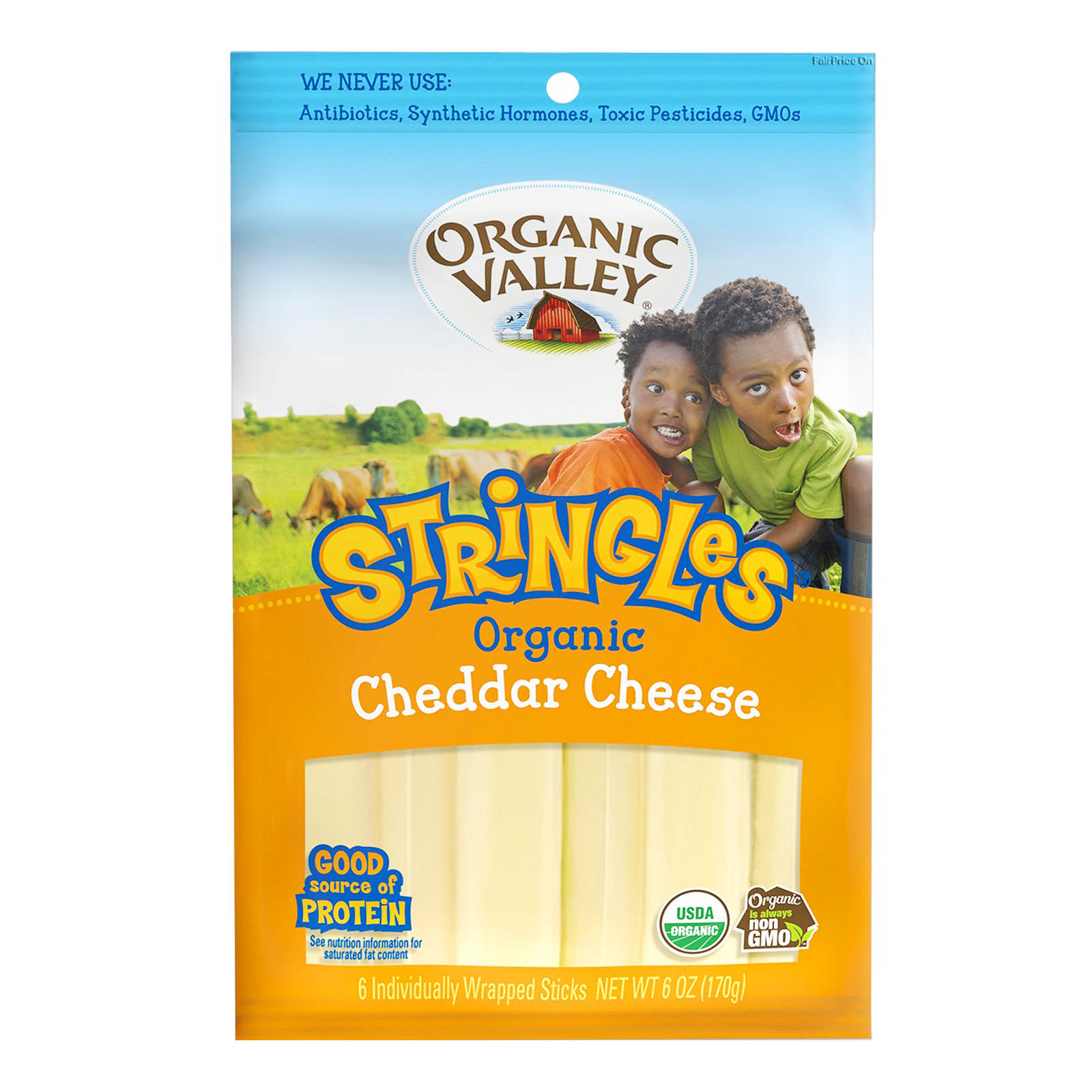 Organic Valley Stringles Organic Cheese - Cheddar