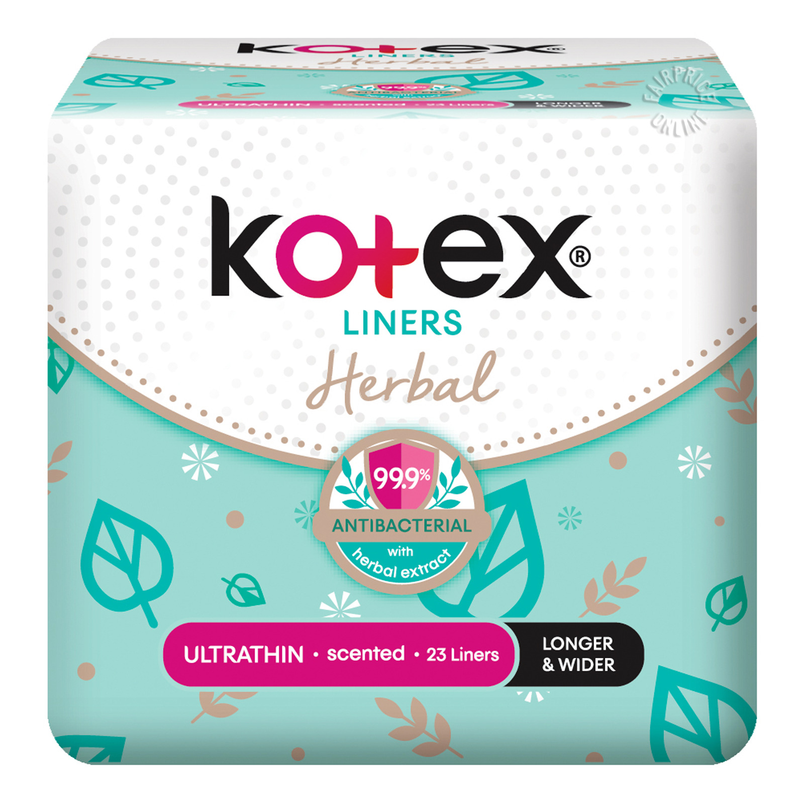 Kotex Anti-Bacteria Ultrathin Freshliners - Longer & Wider