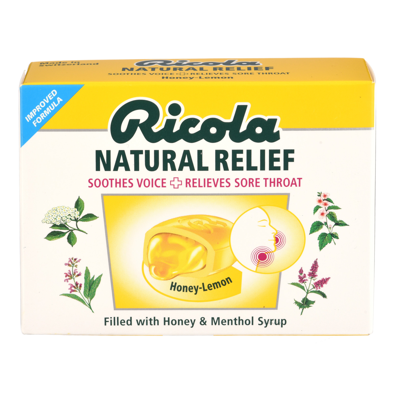 Ricola Natural Relief Swiss Herb Lozenges - Honey Lemon