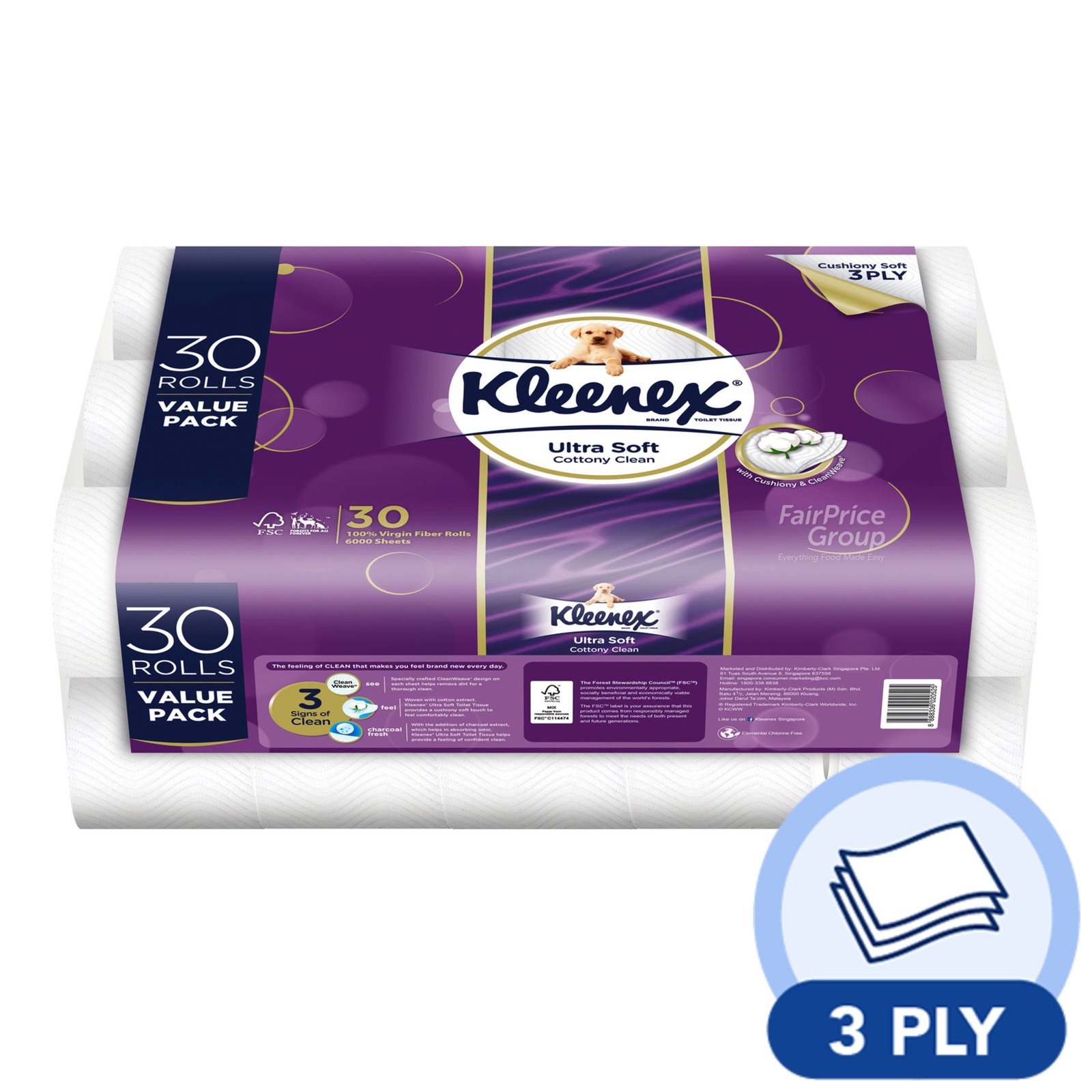 Kleenex Ultra Soft Toilet Tissue Rolls - Cottony Clean