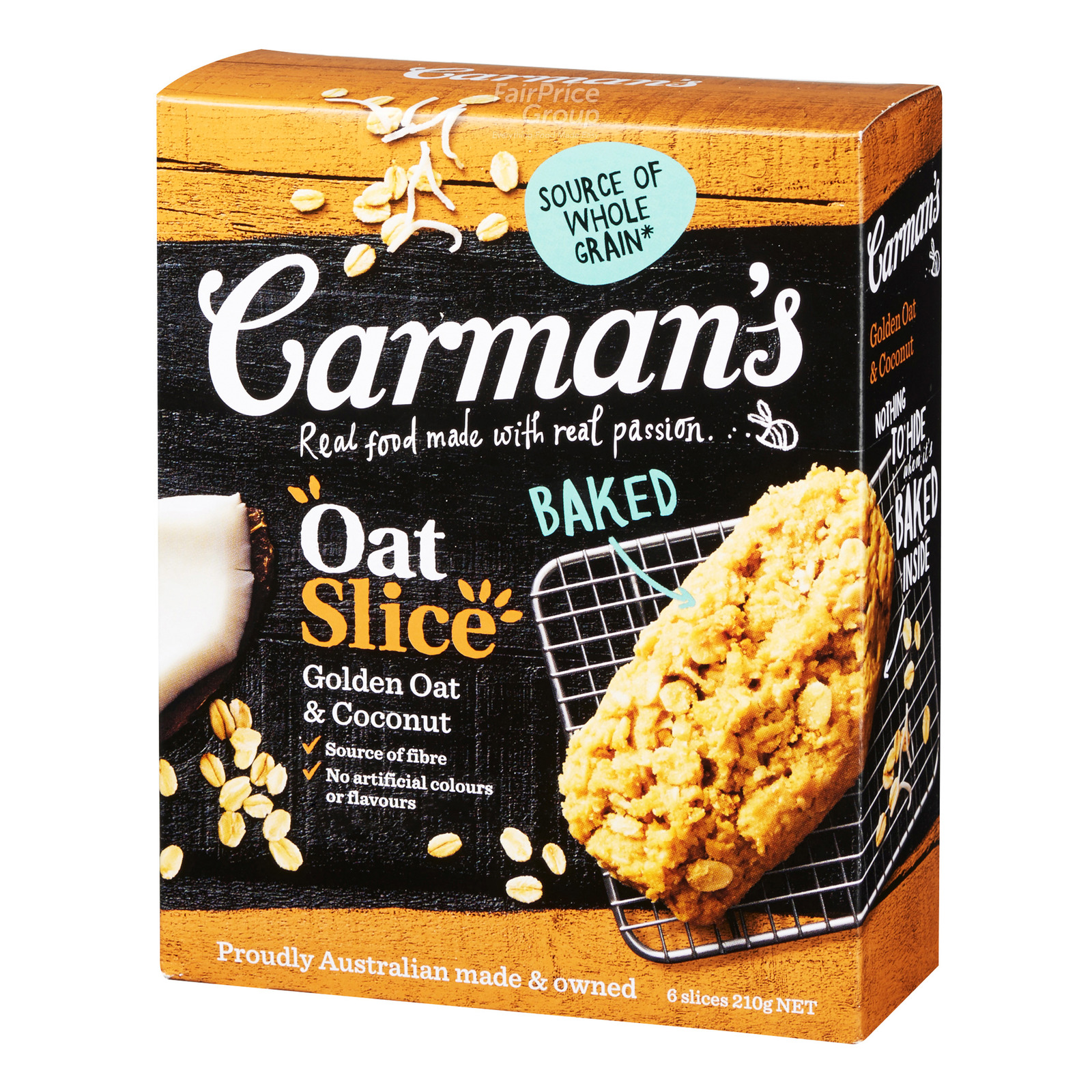 Carman's Baked Oat Slices - Golden Oat & Coconut