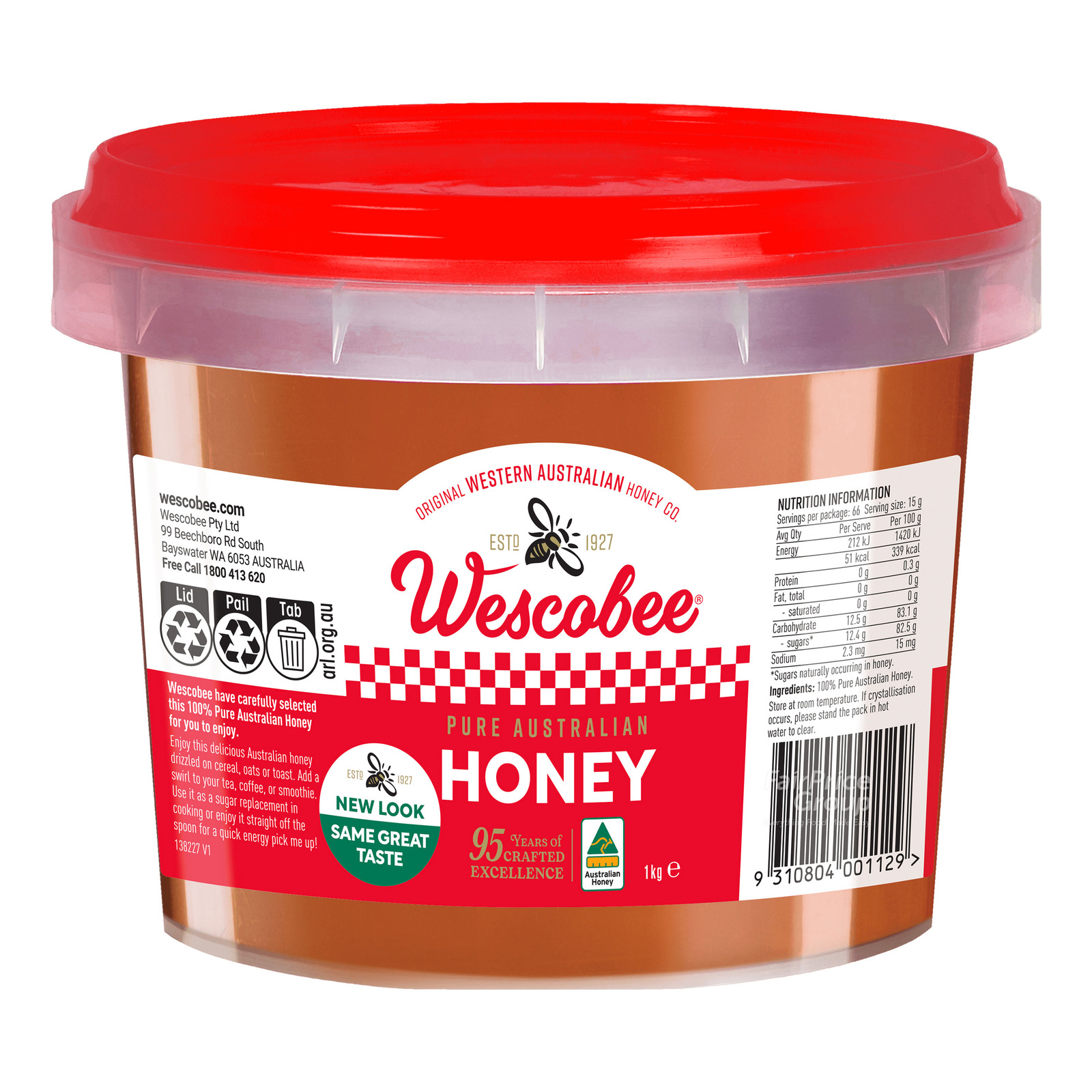 Wescobee Premium Pure Australian Honey