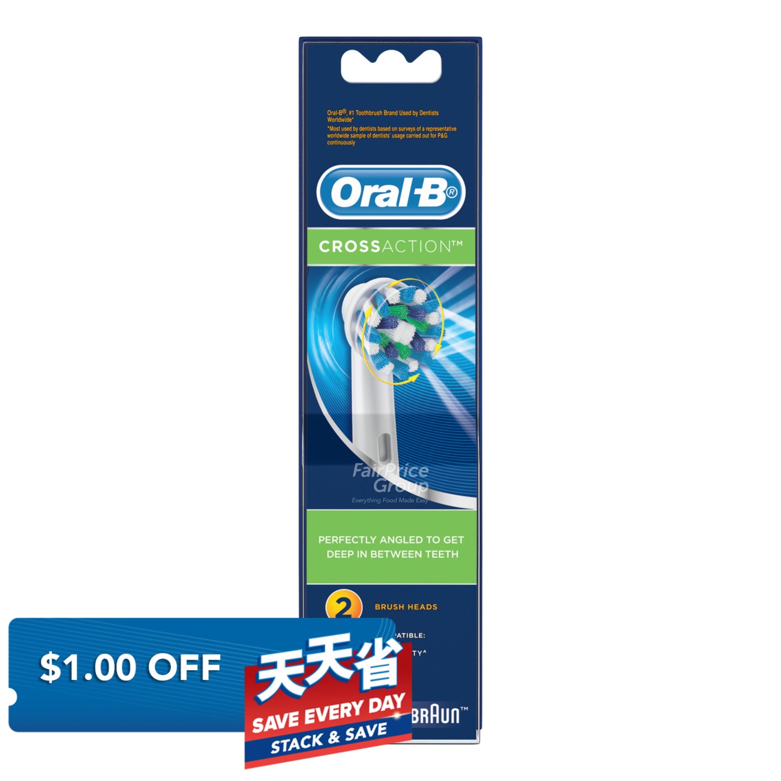 Oral-B Electric Toothbrush Head Refill - Cross Action