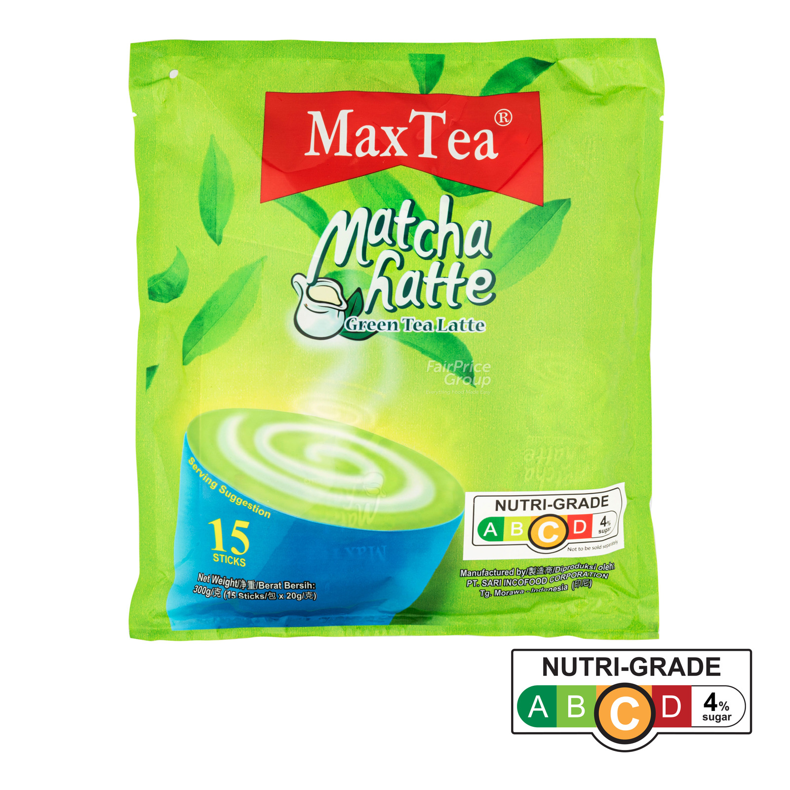 MaxTea Instant Drink - Matcha Latte (Green Tea)