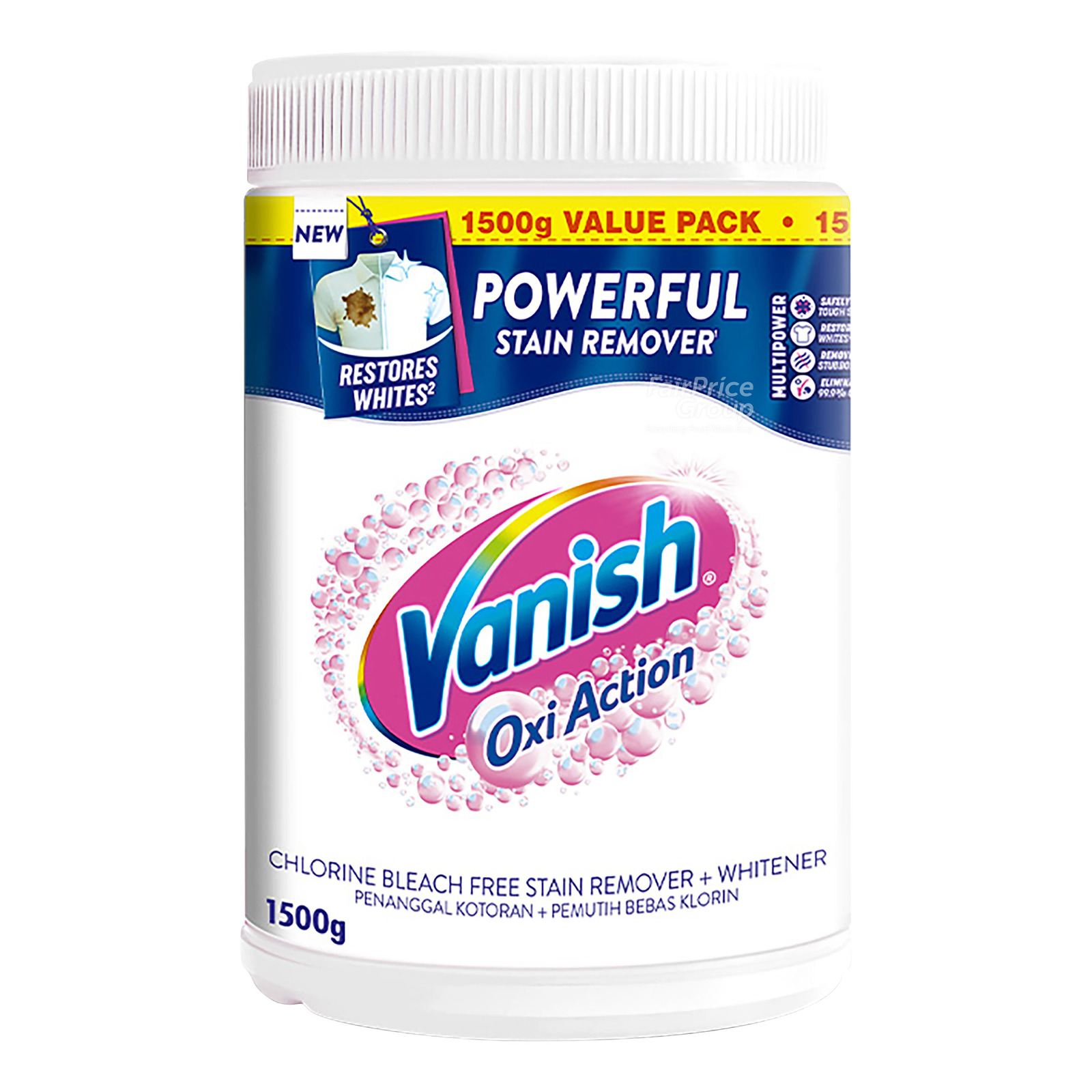 Vanish Powder Fabric Stain Remover - Oxi Action (Crystal White)