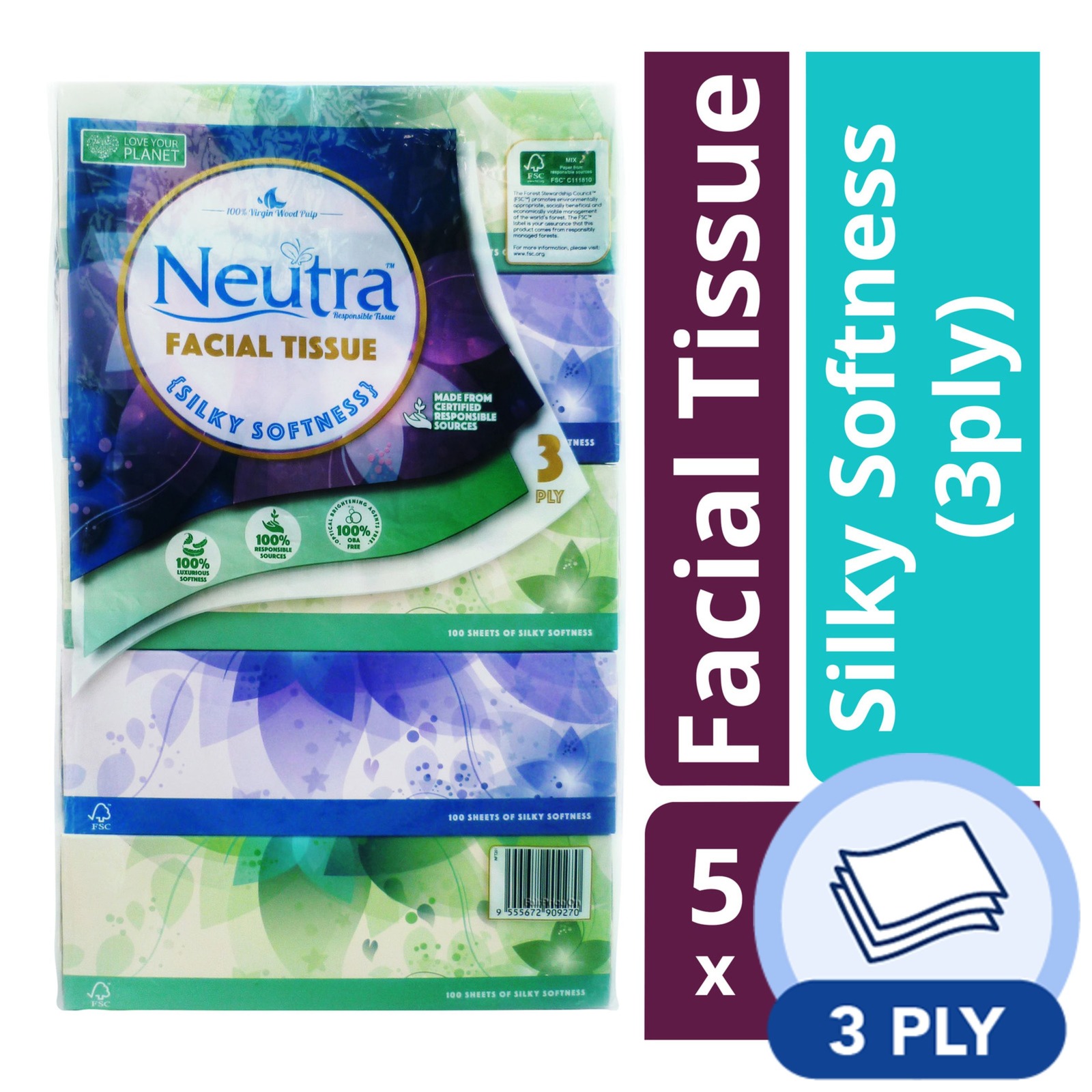Neutra Facial Tissue Box - Silky Softness (3ply)