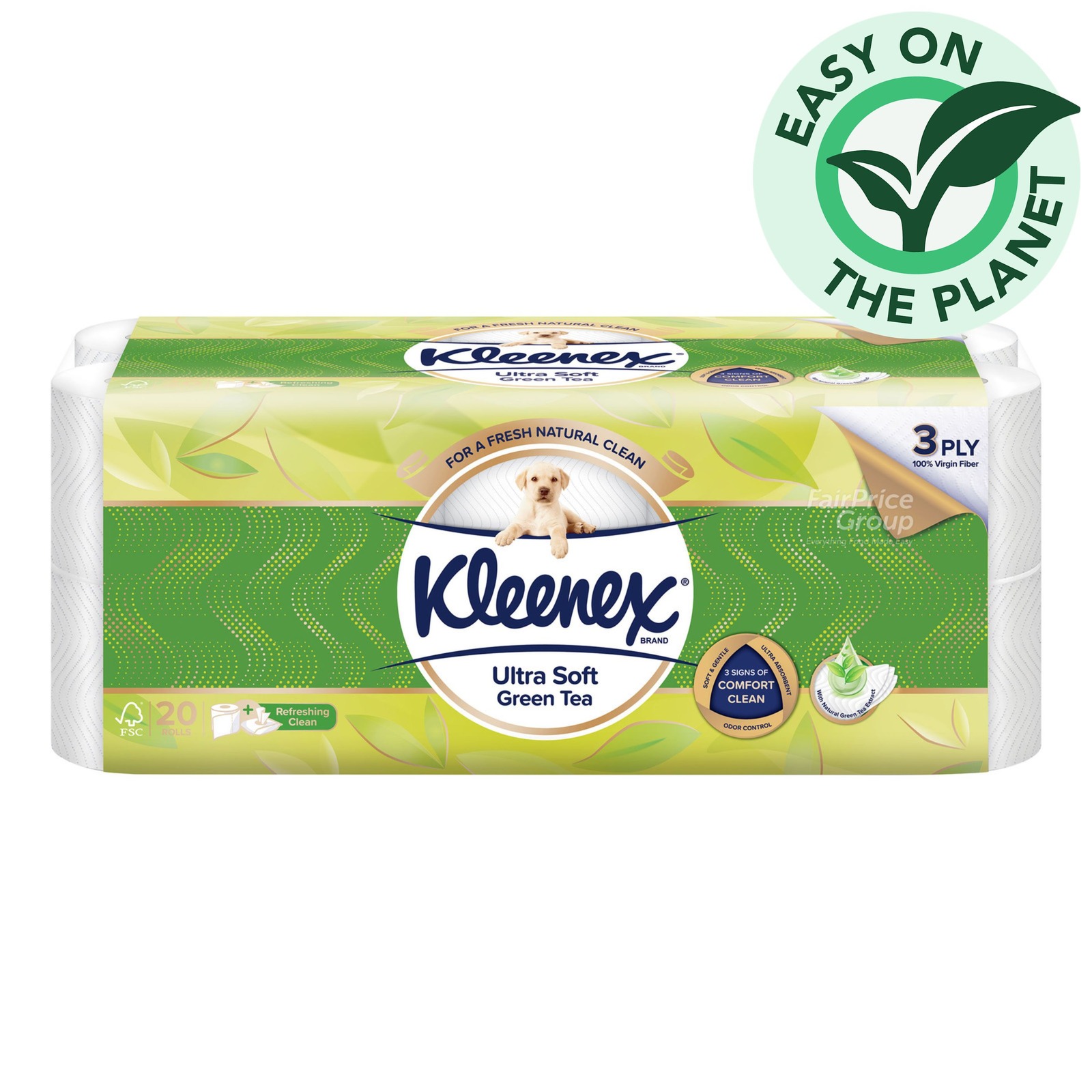 Kleenex Clean Care Toilet Tissue Rolls - Green Tea
