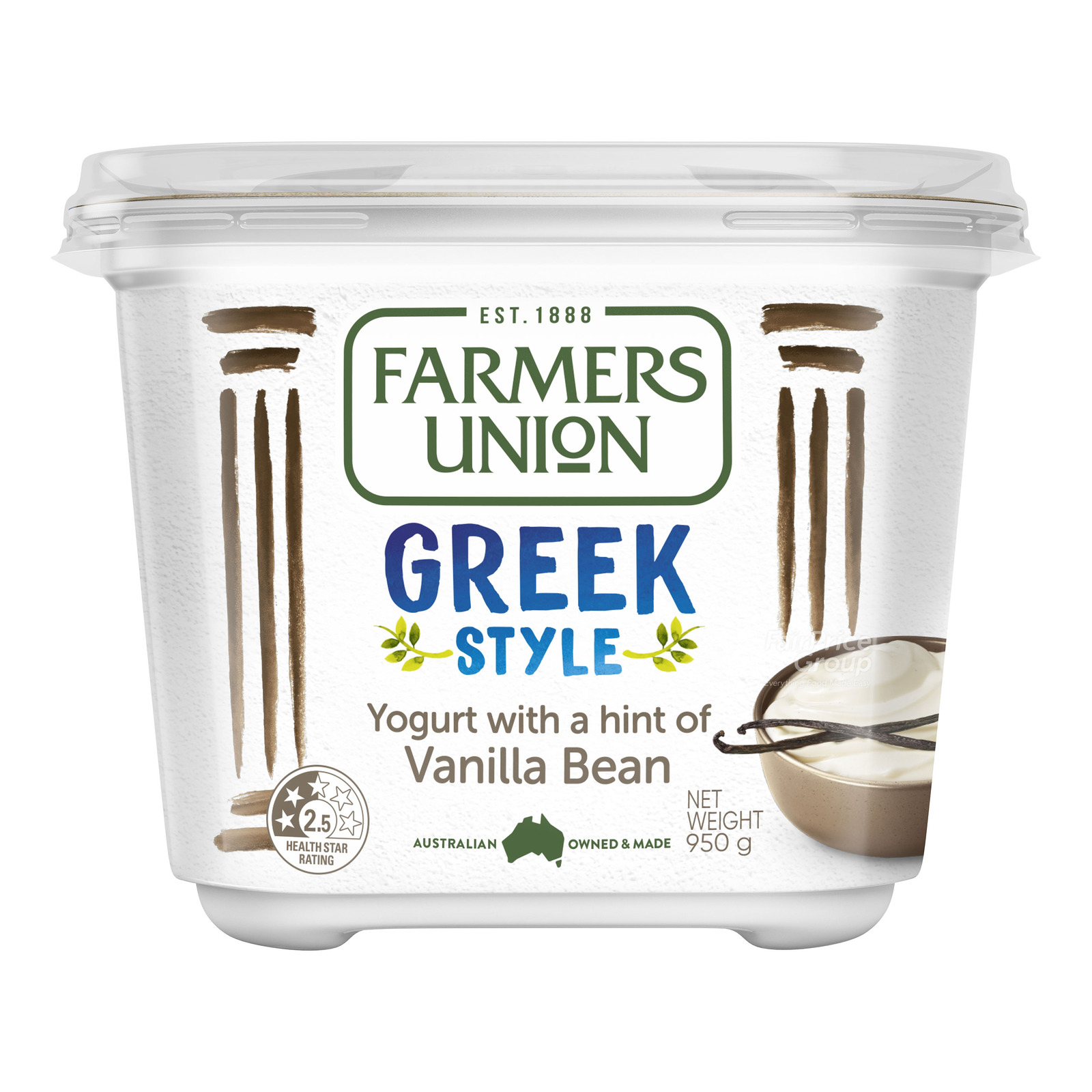 Farmers Union Greek Style Yoghurt - Vanilla Bean