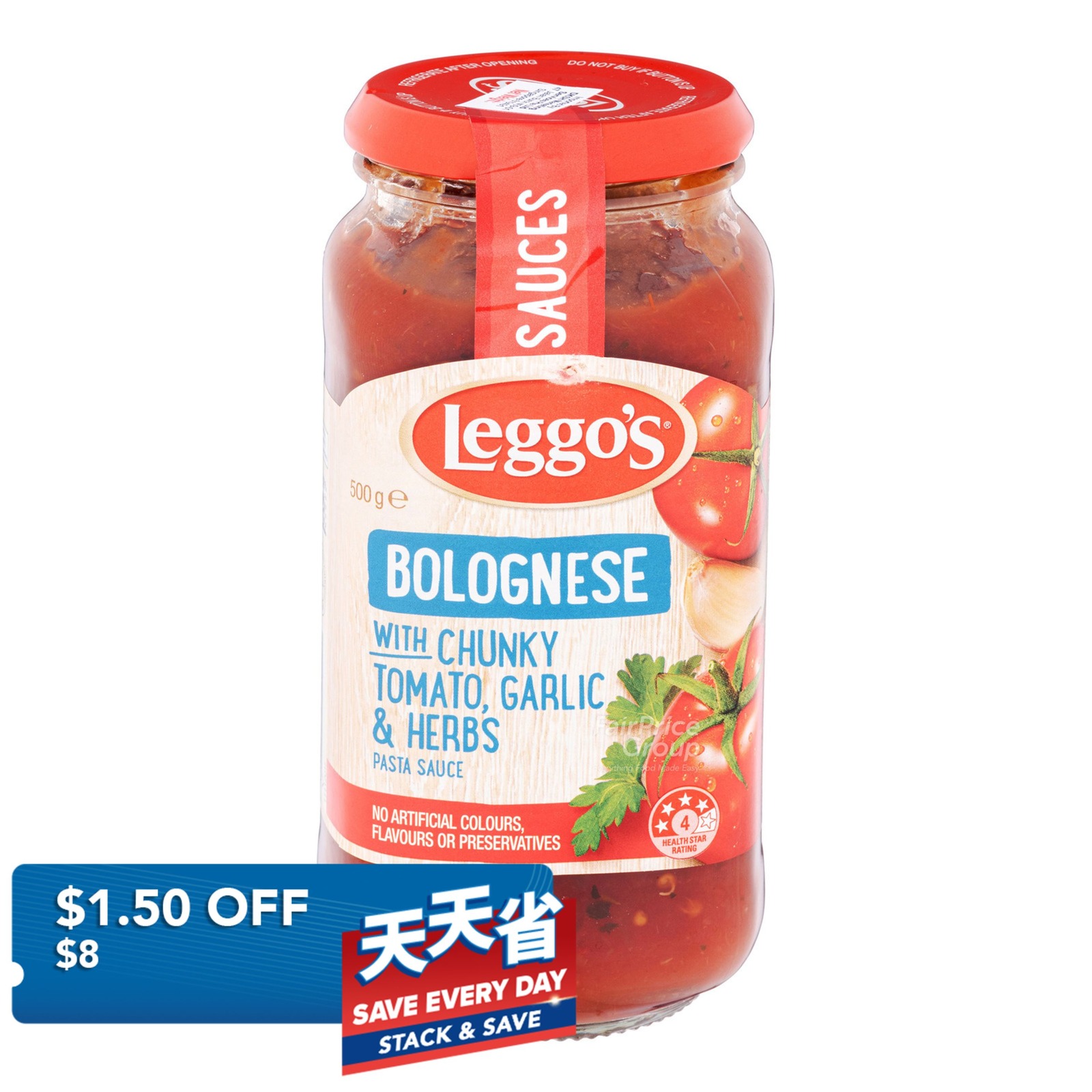 Leggo’s Pasta Sauce - Bolognese (Chunky Tomato, Garlic & Herbs)