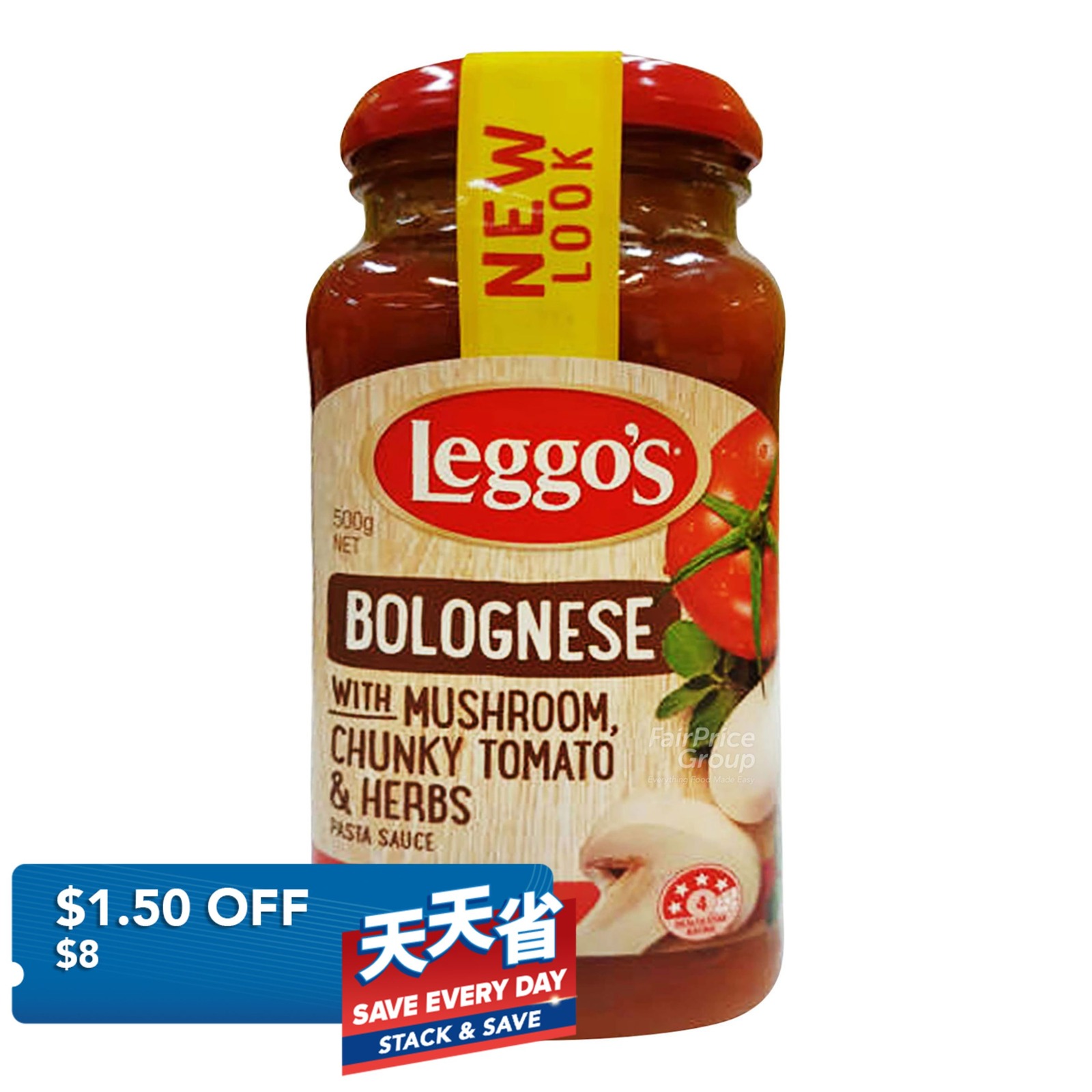 Leggo’s Pasta Sauce - Bolognese (Mushroom, Chunky Tomato & Herbs)