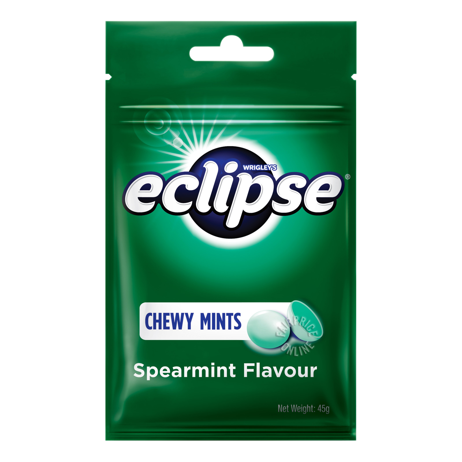 Wrigley's Eclipse Chewy Mints Candy - Spearmint