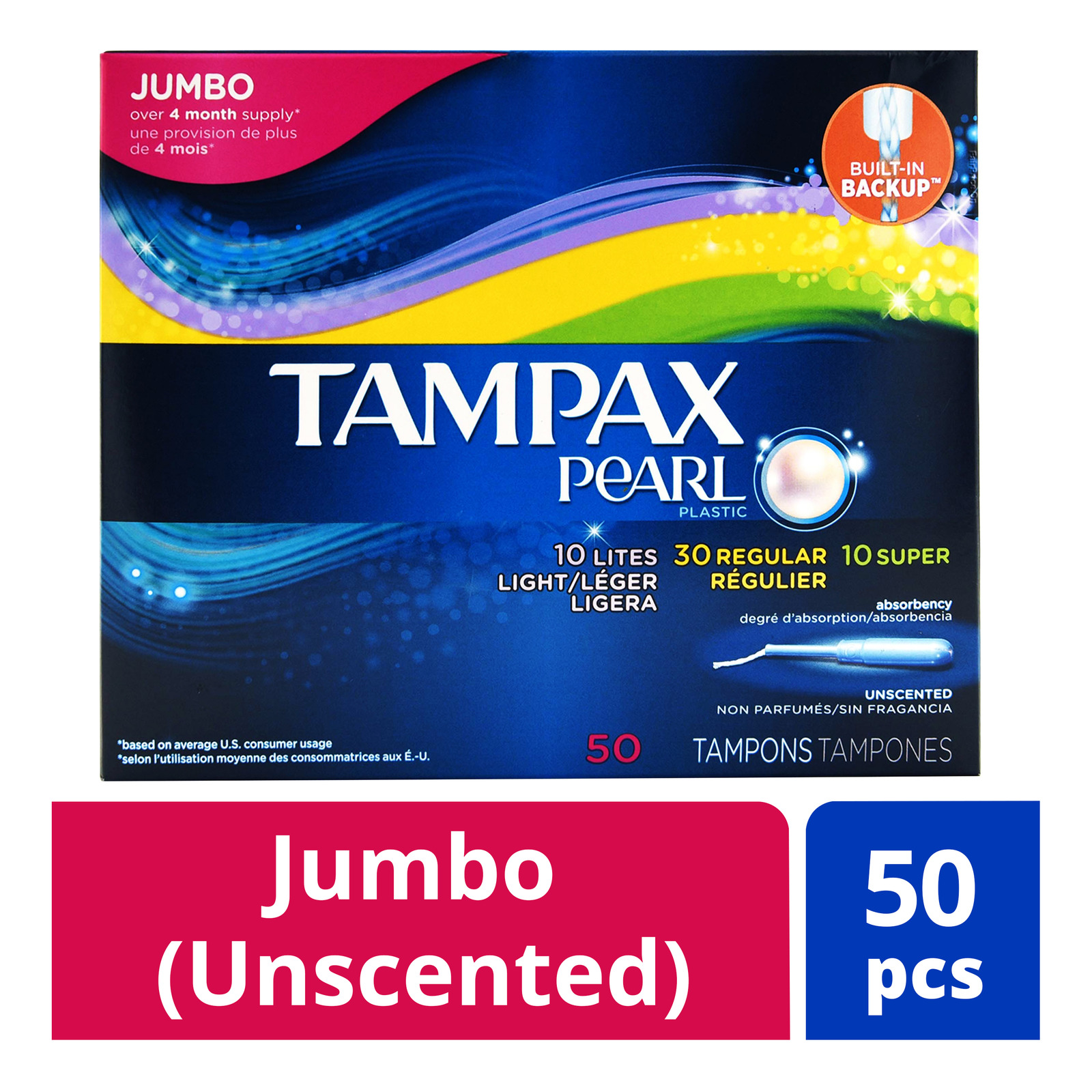 Tampax Pearl Tampons Jumbo Unscented Ntuc Fairprice