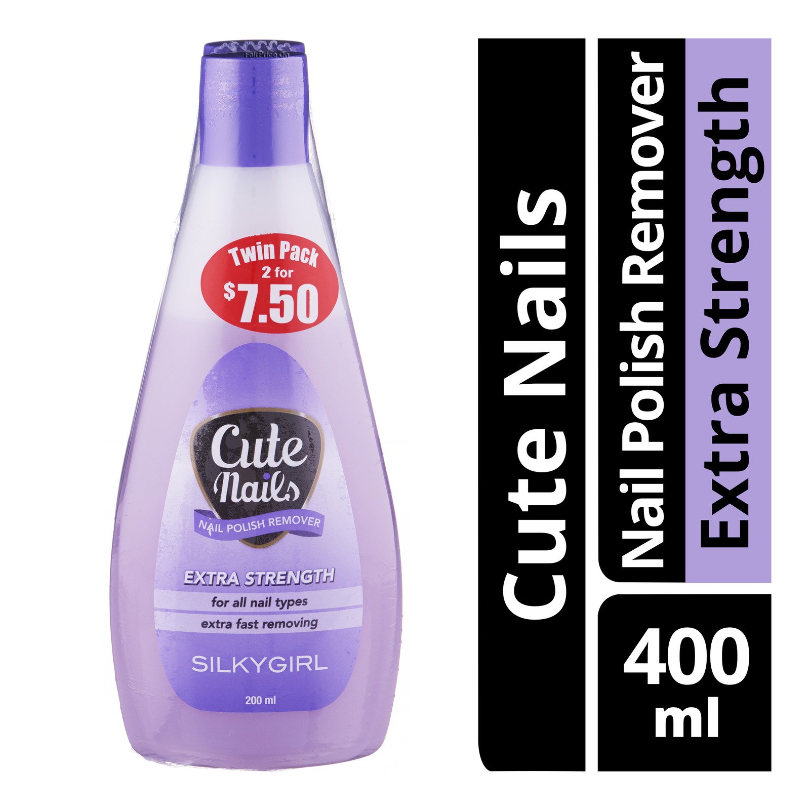 Silkygirl Cute Nails Nail Polish Remover - Extra Strength