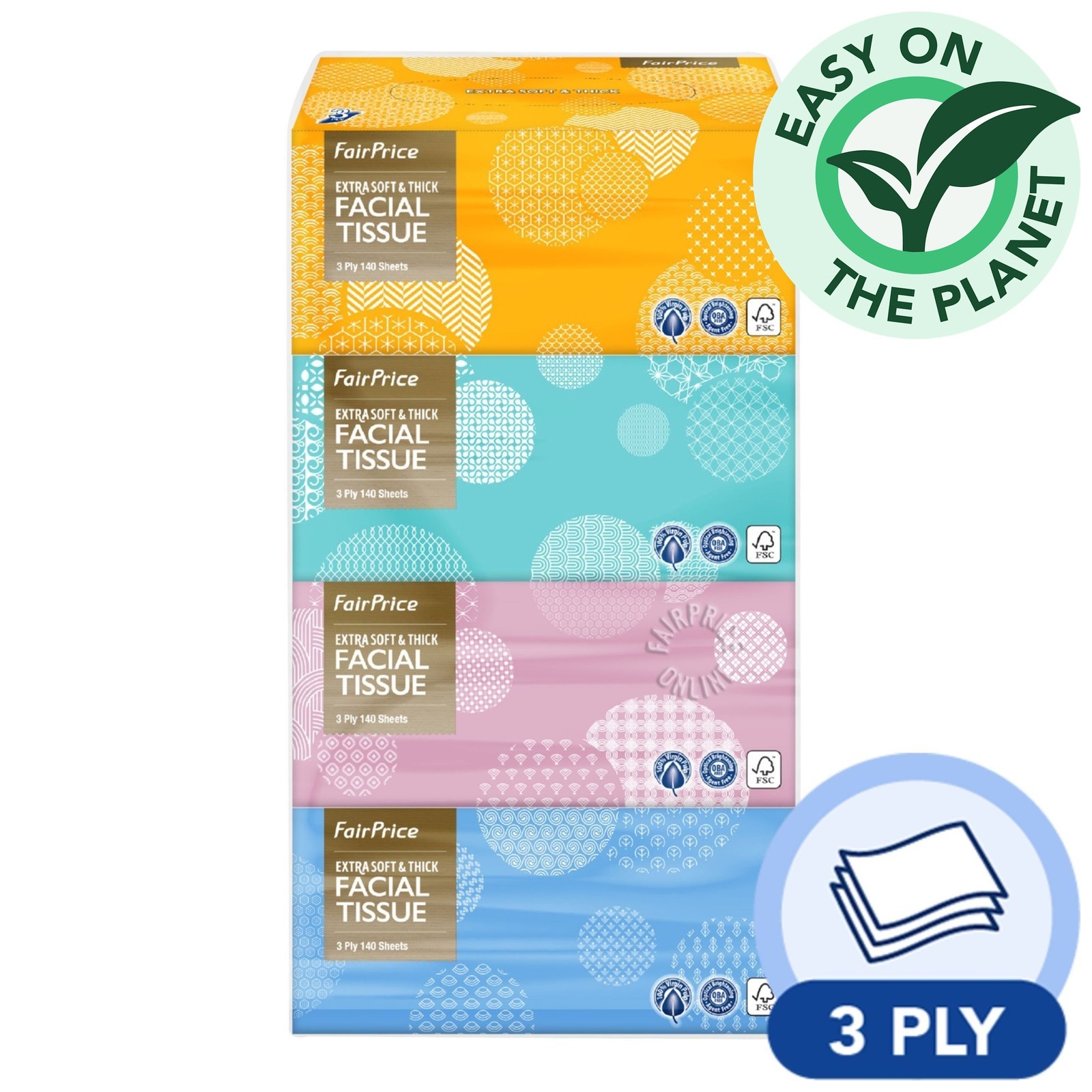 FairPrice Gold Facial Tissue Box (3ply)