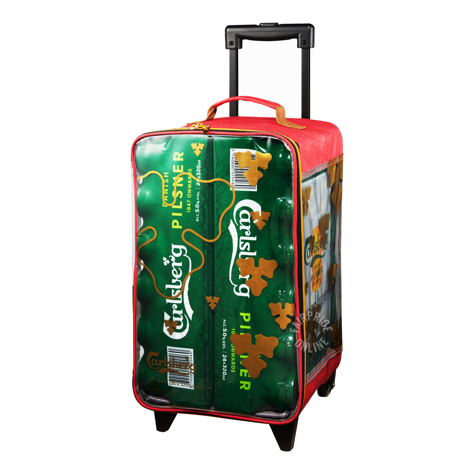 Carlsberg Can Beer - Green Label + Trolley Bag