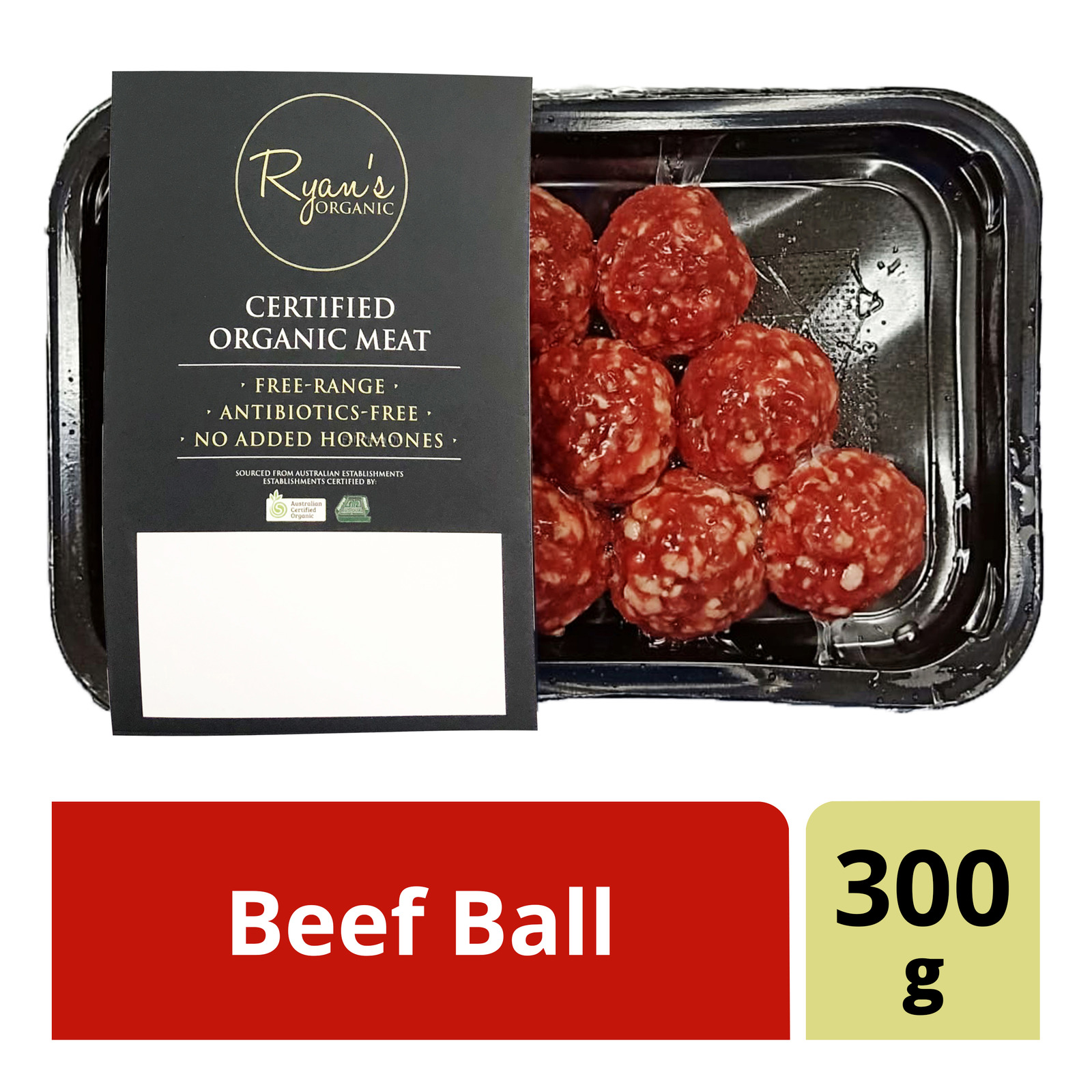 Ryan's Organic Frozen Beef Ball